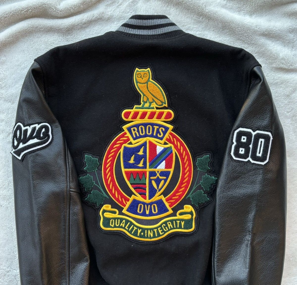 October's Very Own × Roots OVO x Roots Black Varsity Jacket Size US M / EU 48-50 / 2 - 4 Thumbnail