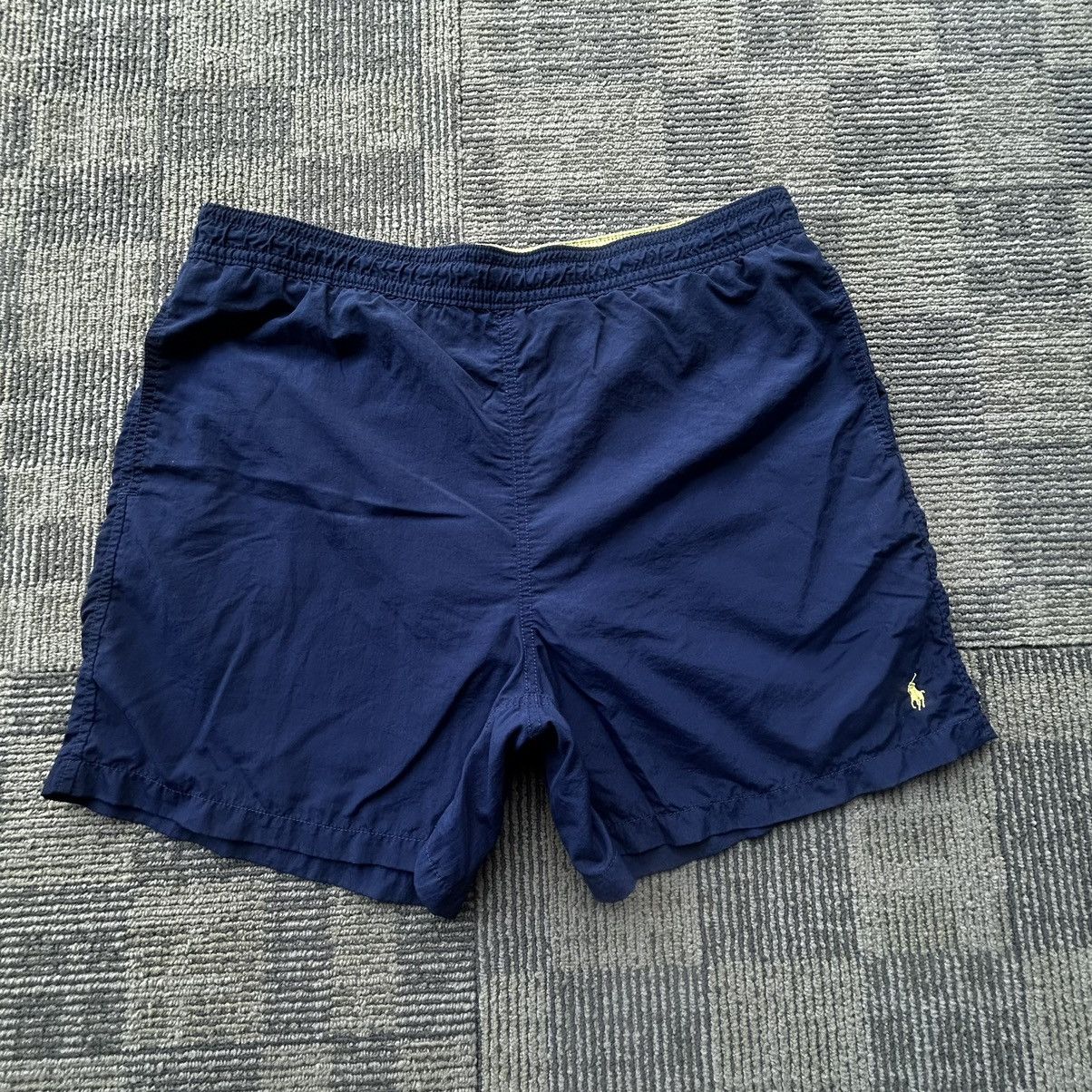 Polo Ralph Lauren VTG Polo Ralph Lauren Navy Blue/ Yellow Pony Board Shorts Size US 36 / EU 52 - 1 Thumbnail