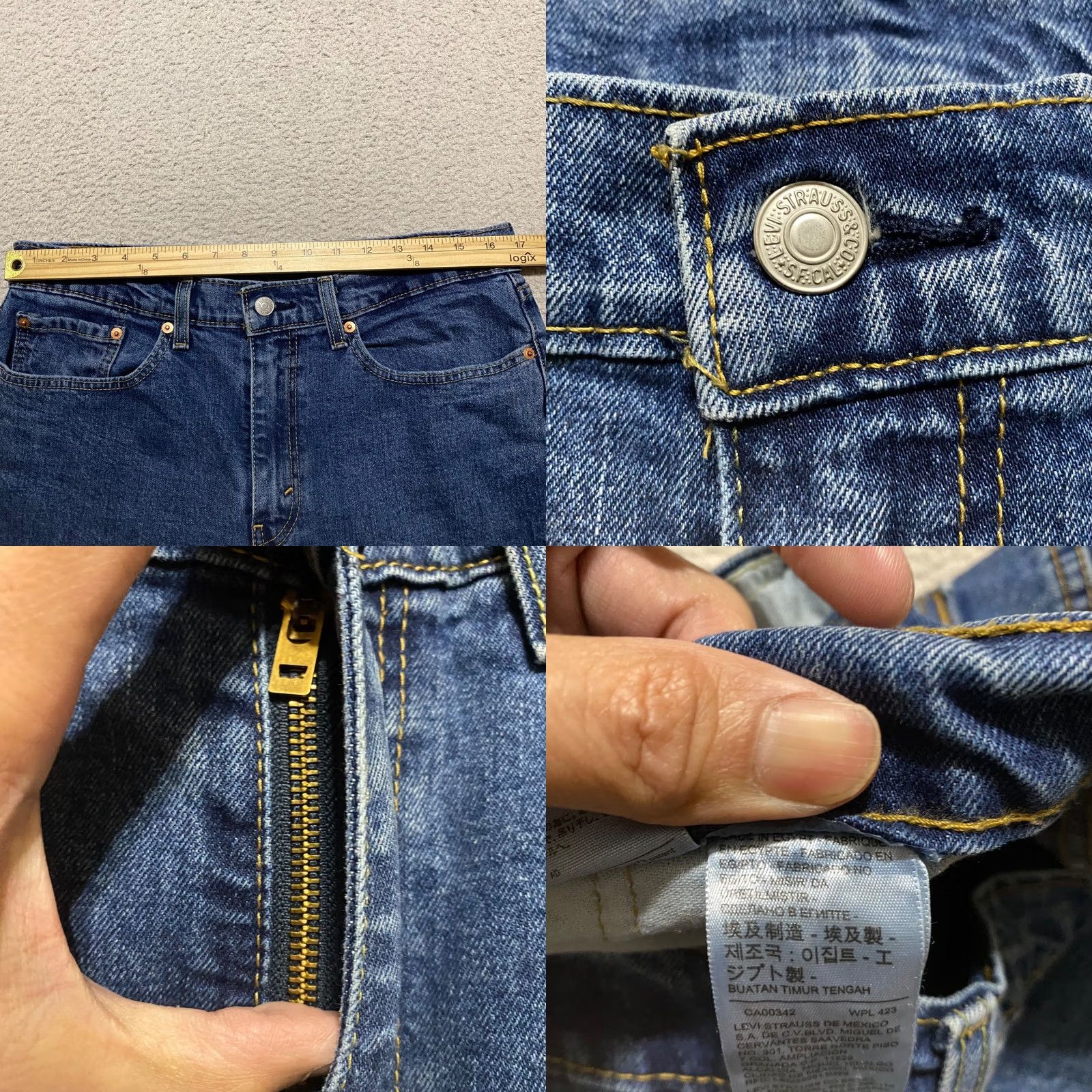 Levi's Levi's 514 Jeans 34x34 Blue Denim Regular Straight Mens 514 Mid Rise 34 Inseam 5-Pocket Size US 34 / EU 50 - 8 Thumbnail