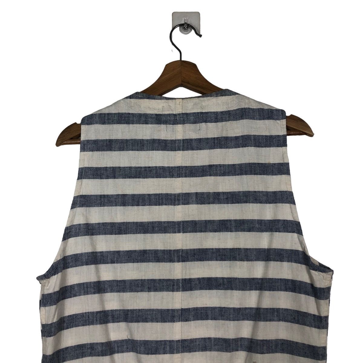 Issey Miyake 🔥Striped Design Tank Top Sleeveless Hoodie Jacket Ships Size US M / EU 48-50 / 2 - 9 Thumbnail