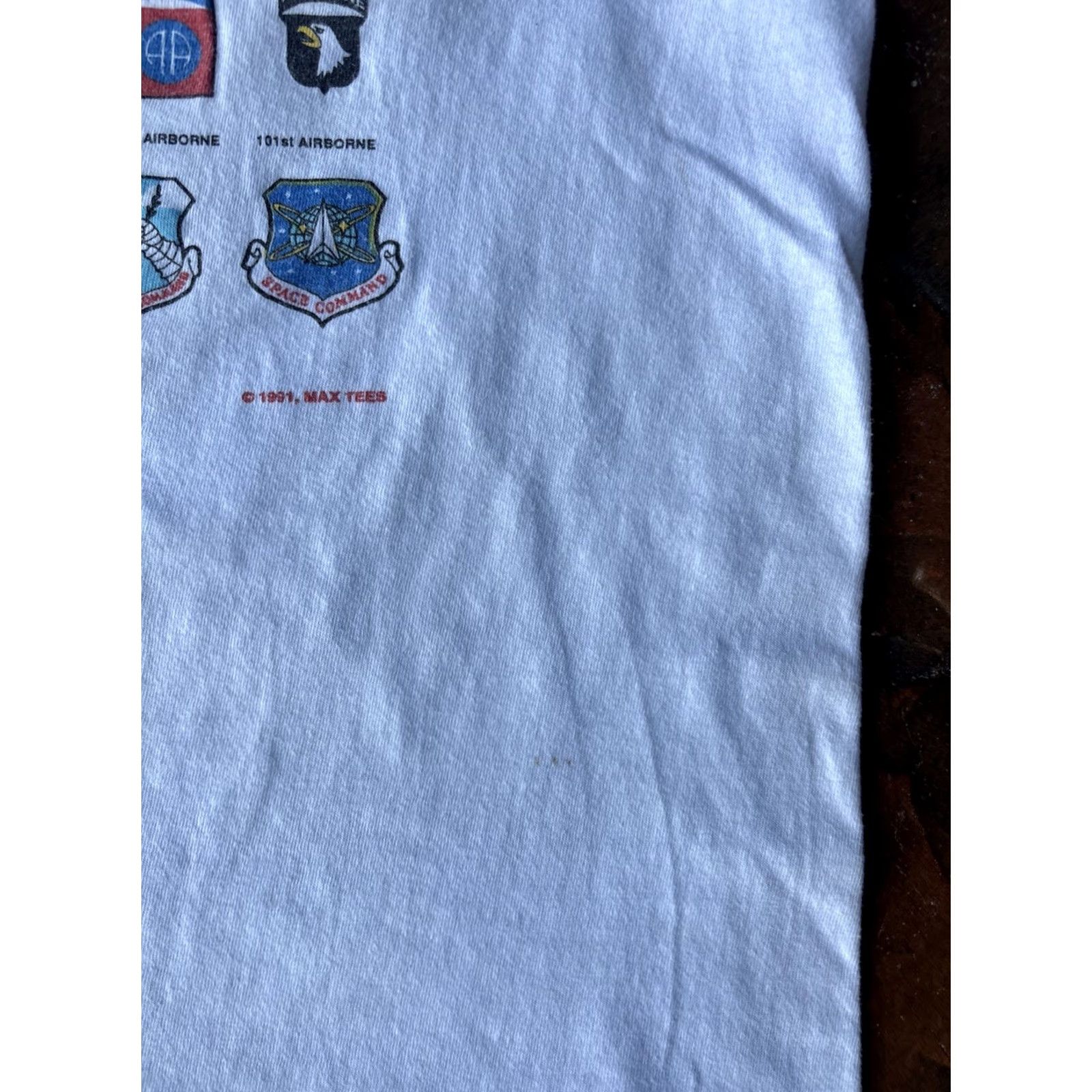 Hanes VINTAGE Desert Storm Eagle Gulf War Victory T-Shirt Large White Nike? Size US L / EU 52-54 / 3 - 5 Thumbnail