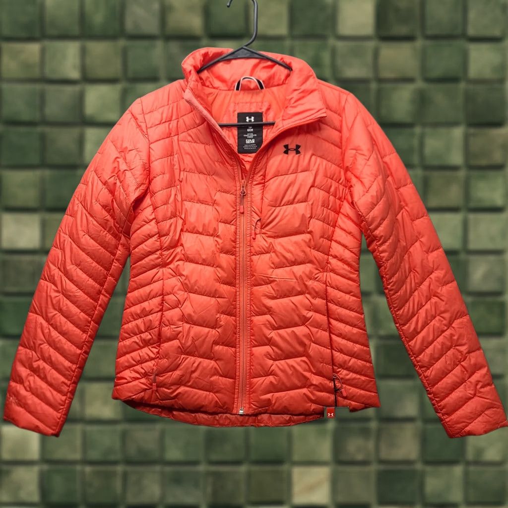 Under Armour Under Armour Jacket Womens XS Regular Quilted Puffer Softshell Zip Pink + Logo / Recyclable? Size XS / US 0-2 / IT 36-38 - 1 Thumbnail