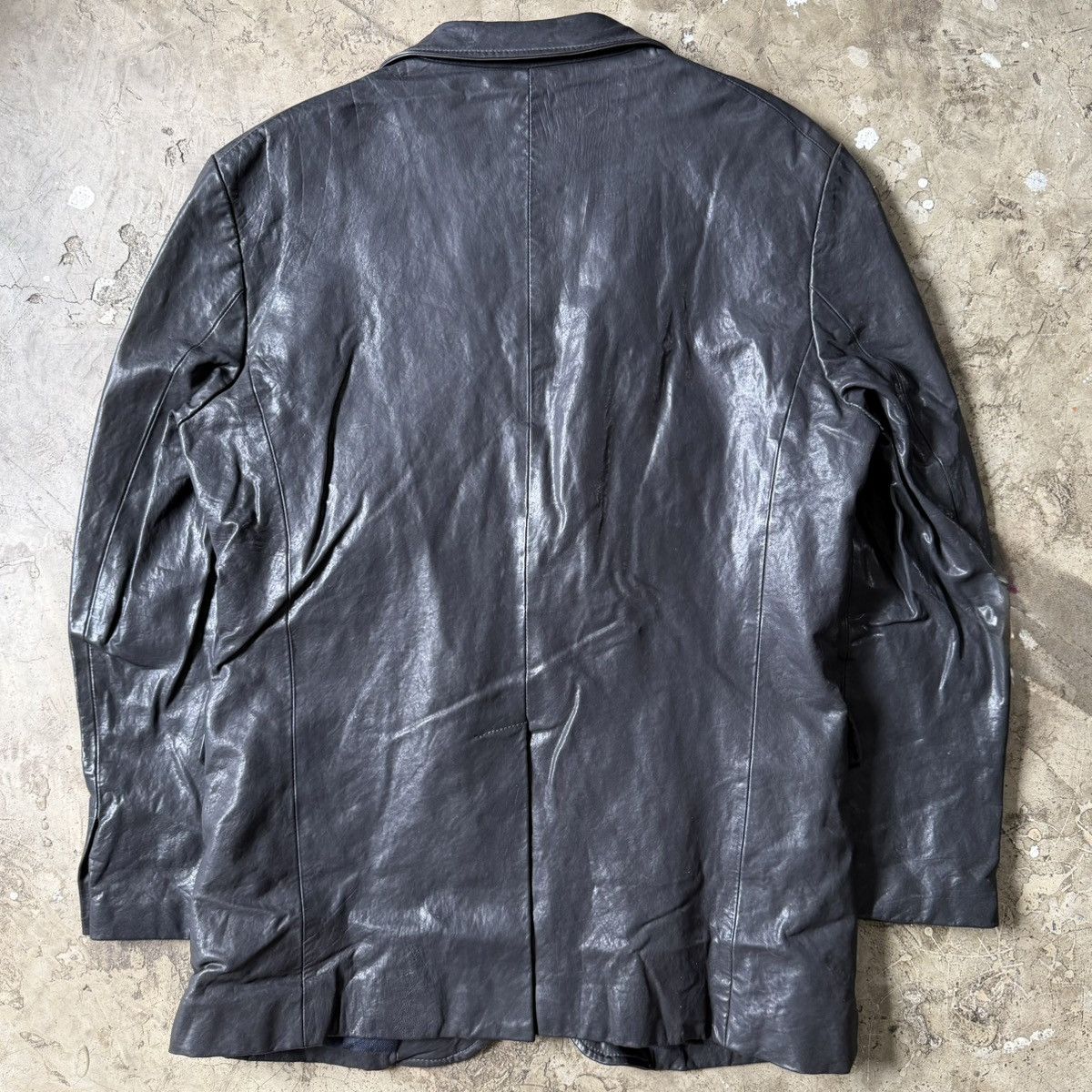 Jil Sander Jil Sander - Raf Simons - Archive Leather 2B Blazer Jacket Size US L / EU 52-54 / 3 - 2 Thumbnail