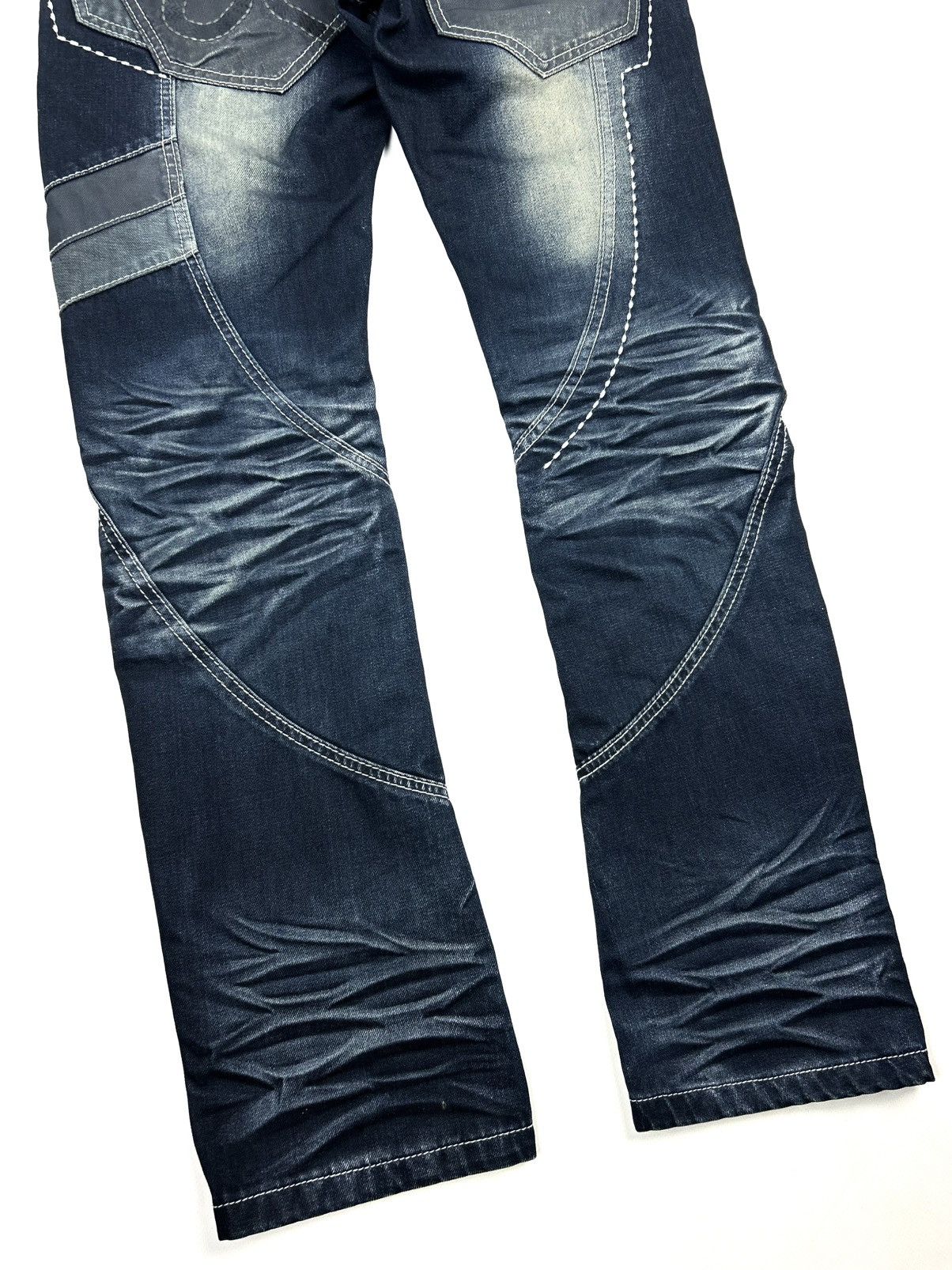 Japanese Brand J RAG Avant-Garde Japanese Jeans Multi-Pocket Navy Denim Y2K Size US 29 - 4 Thumbnail