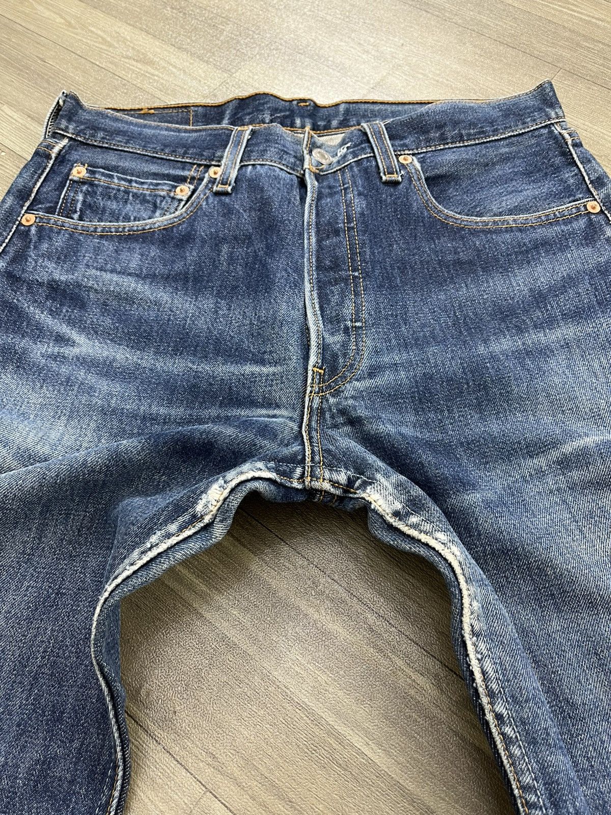 Levi's Vintage Clothing 🇺🇸1990s Vintage Levis 501XX 33x36 Straight Leg Blue Jeans Size US 31 - 13 Thumbnail