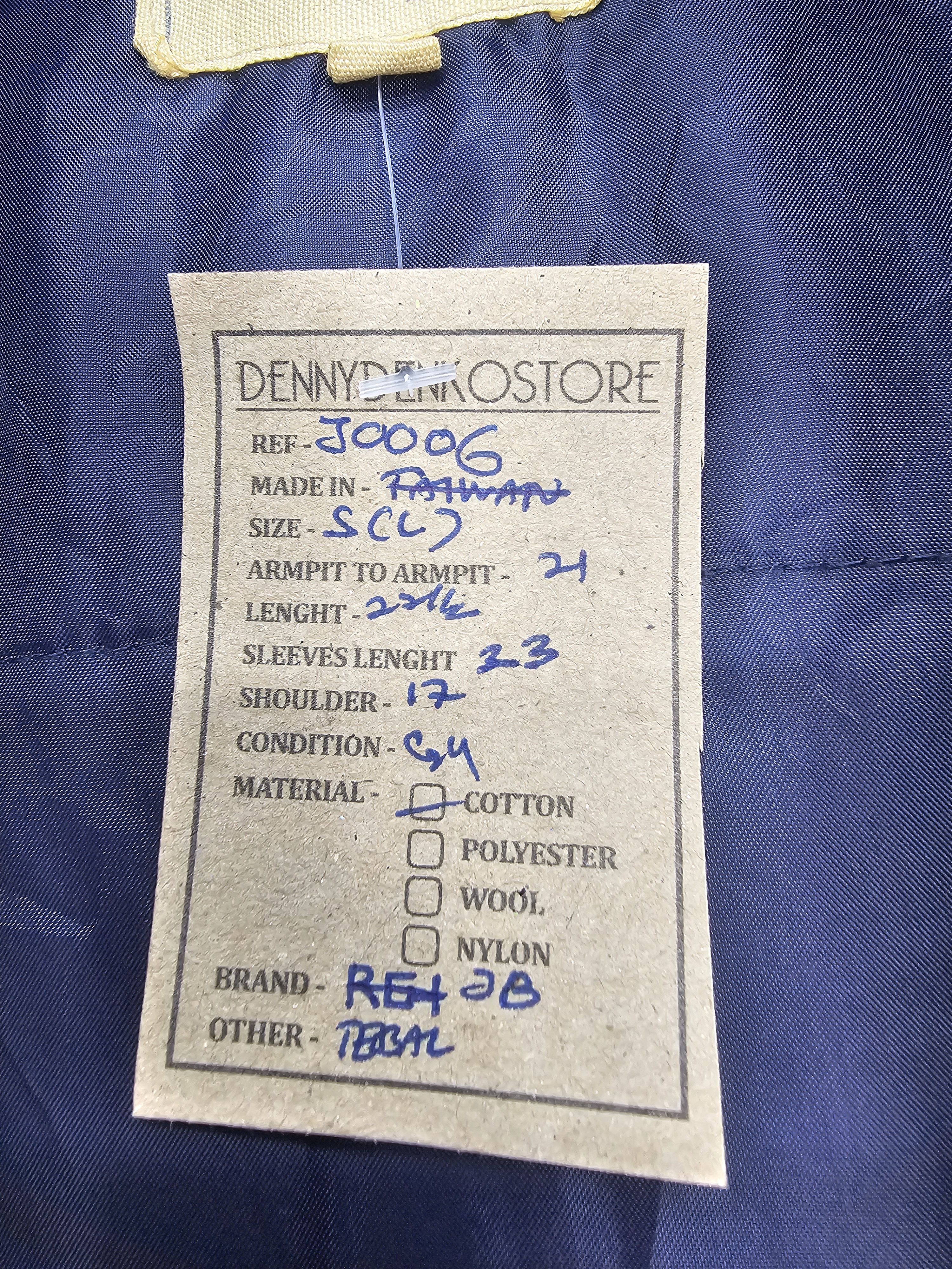 Other Japanese Brand RM Denim Heavy Boomber Jacket J0006 Size US S / EU 44-46 / 1 - 10 Thumbnail