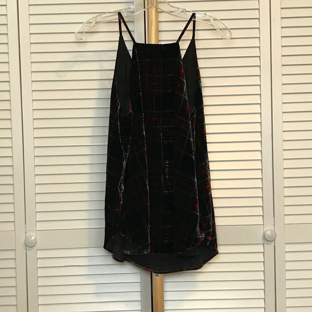 Loft Loft Plaid Velvet V-Neck Sleeveless Lined Camisole S Size S / US 4 / IT 40 - 2 Thumbnail