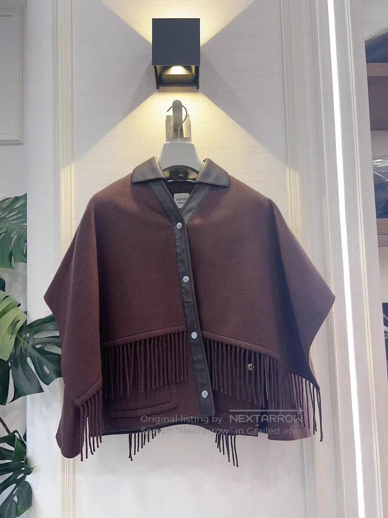 Hermes Hermes Brown poncho Size XS / US 0-2 / IT 36-38 - 1 Thumbnail