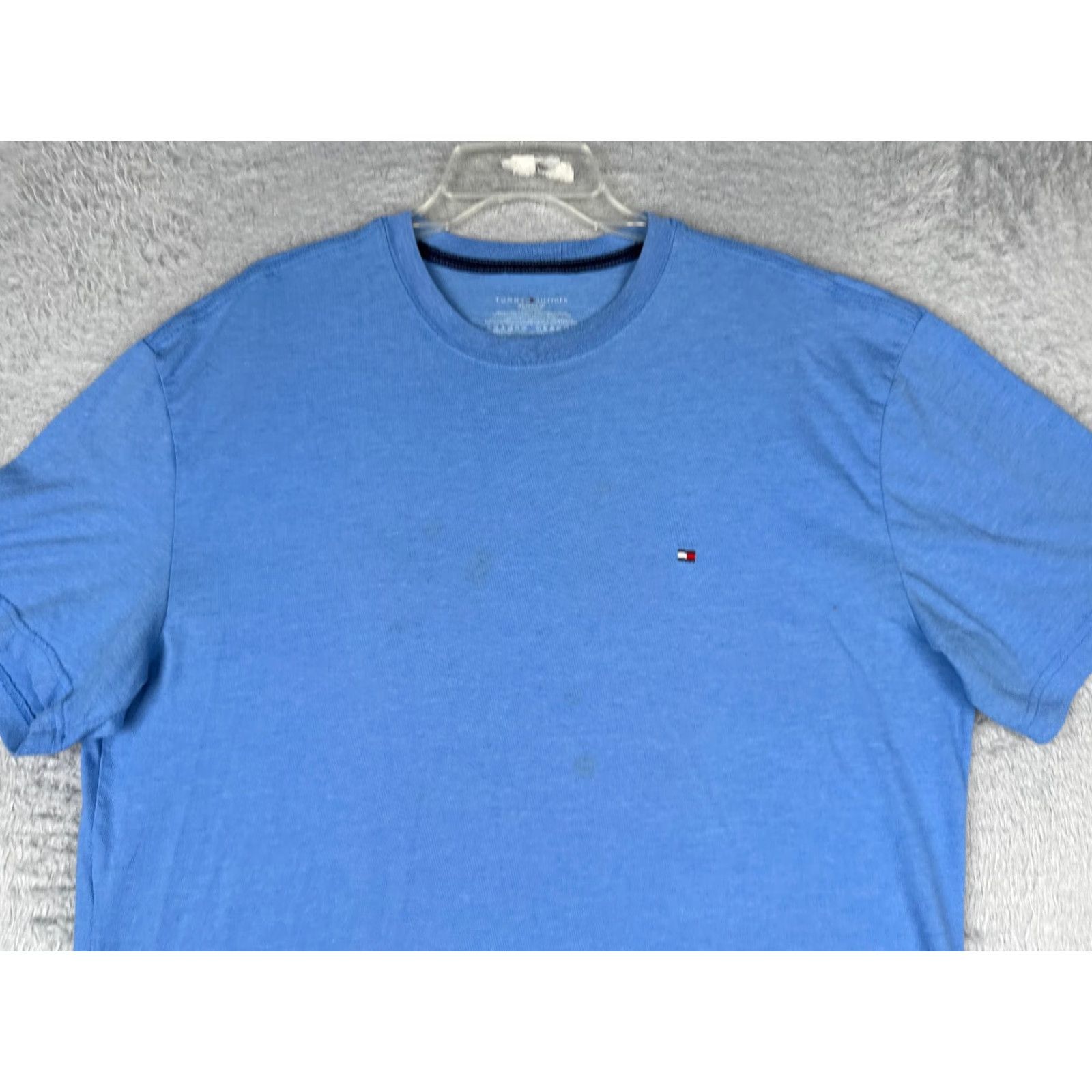 Tommy Hilfiger Tommy Hilfiger Shirt Adult XL Blue Short Sleeve Crew Neck Cotton Size US XL / EU 56 / 4 - 4 Thumbnail