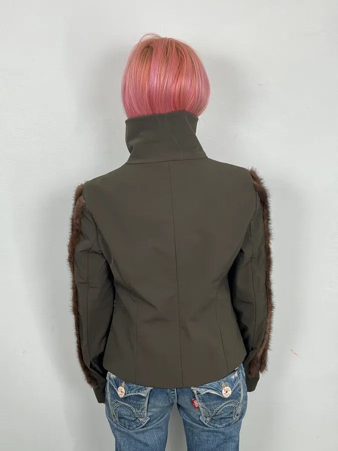 Gianfranco Ferre 2000s Gianfranco Ferré Studio Fur Trim Sleeve Jacket Size M / US 6-8 / IT 42-44 - 3 Thumbnail