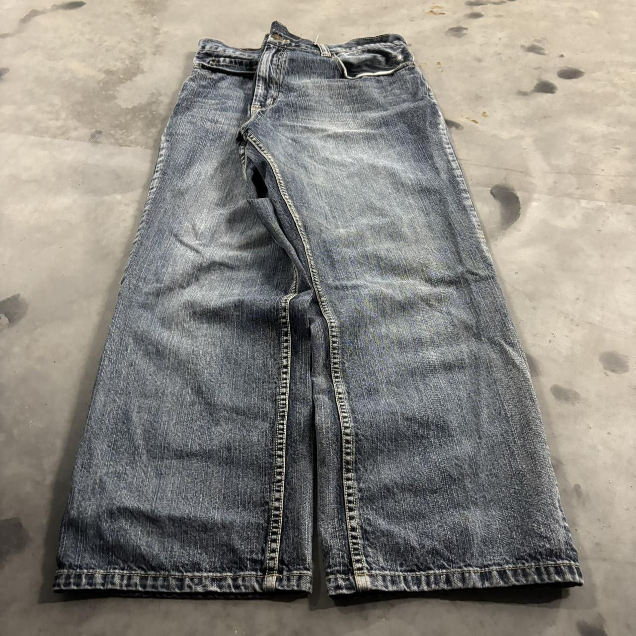 Perry Ellis Crazy Vintage Y2K/2000s Grunge Perry Ellis Dark Wash Denim Jeans! 40x29 Size US 40 / EU 56 - 3 Thumbnail