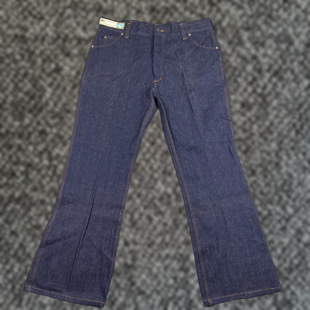 Vintage Vintage Kmart Men’s 70s Western Flare Jeans 38x31 Blue Rockabilly 100% Cotton Size US 38 / EU 54 - 1 Thumbnail