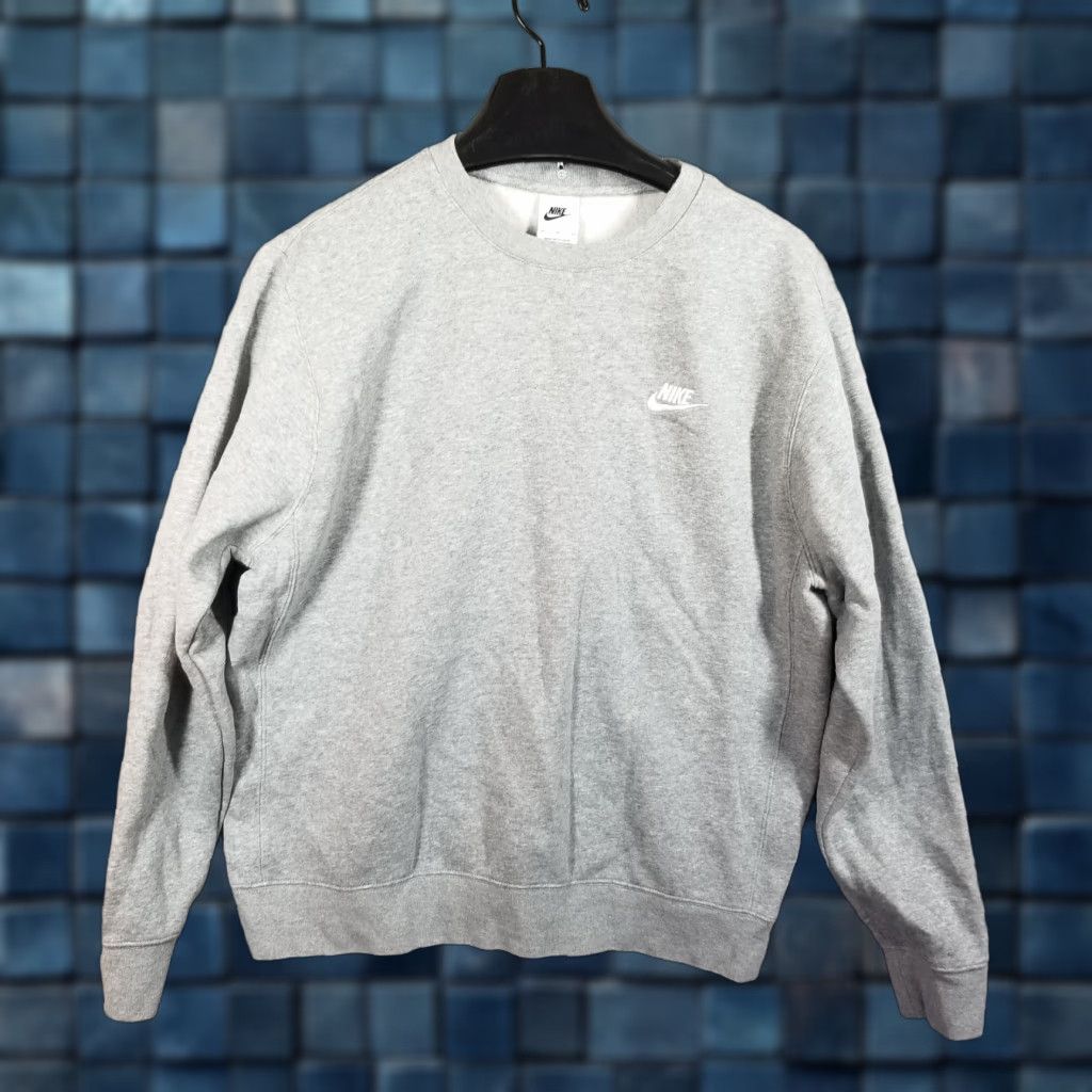 Nike Nike Men's Sportswear Club Fleece Crew Medium Gray BV2662 063 Size US M / EU 48-50 / 2 - 1 Thumbnail