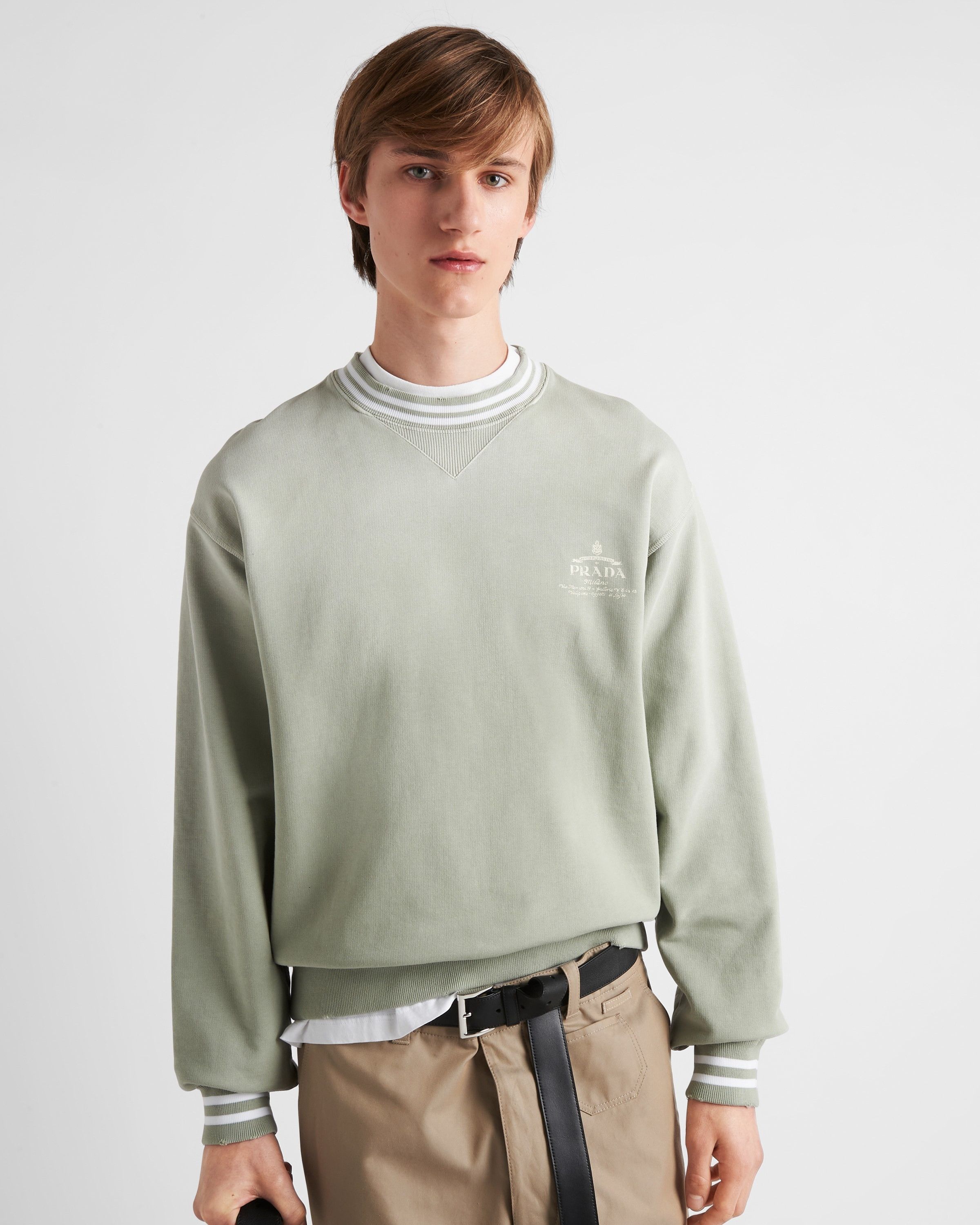 Prada o1bcso1str1025 Sweatshirt in Light Green Size US S / EU 44-46 / 1 - 3 Thumbnail