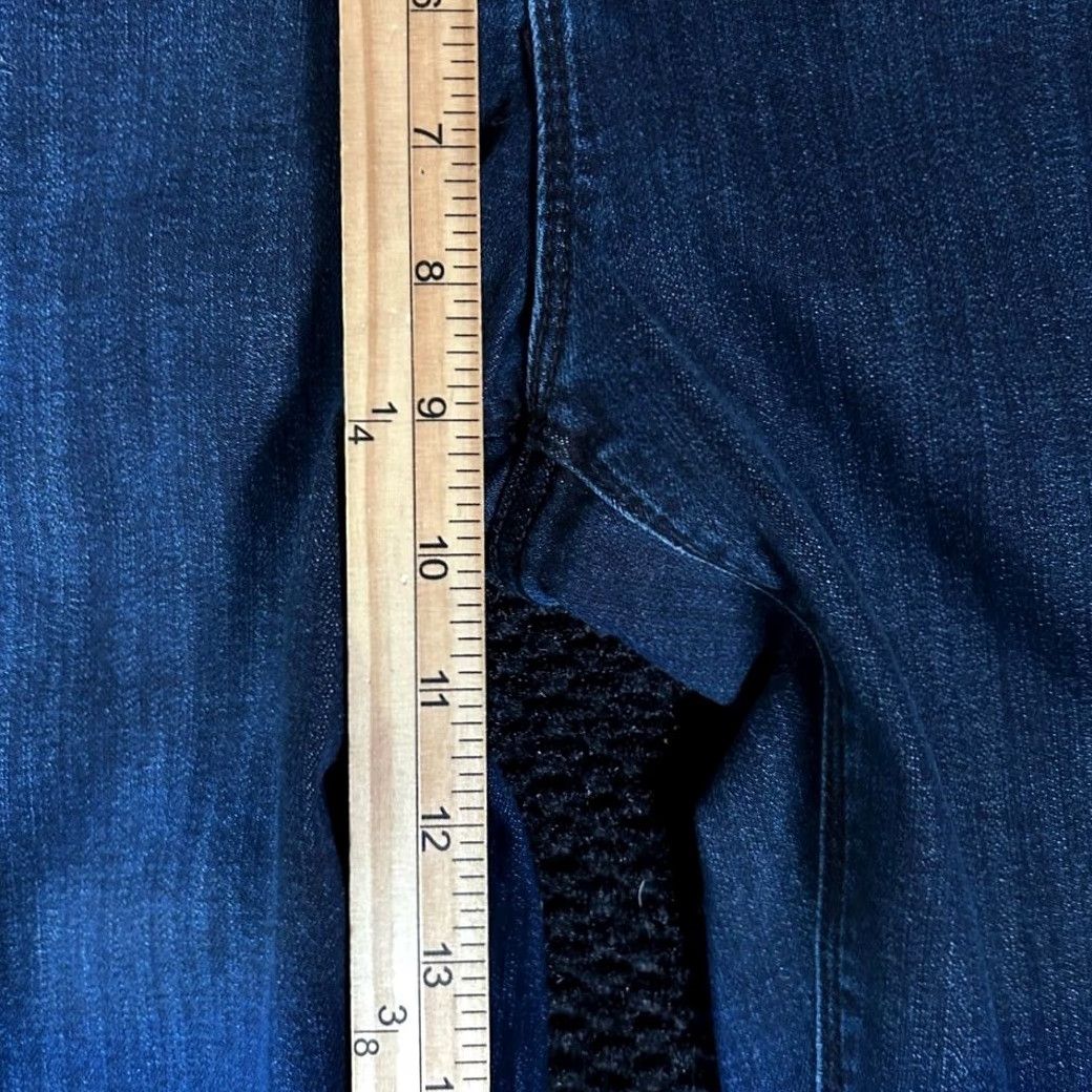 Vintage Seven7 Women's Jeans Size 12 Dark Wash Straight Leg High Waisted Raw Hem Size 34" / US 12 / IT 48 - 6 Thumbnail