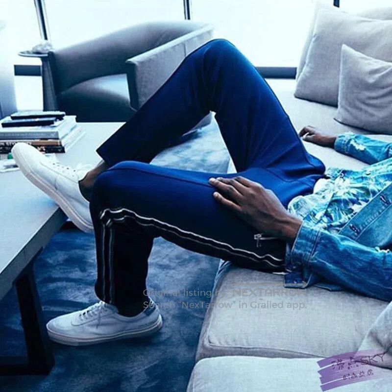 Rhude black striped track pants for men. Size US 34 / EU 50 - 7 Thumbnail