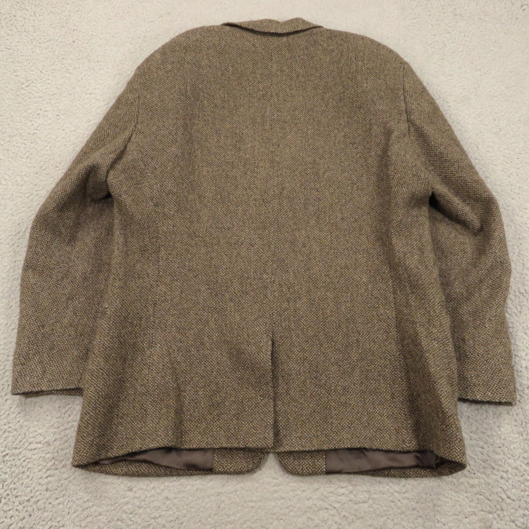 Banana Republic VINTAGE Banana Republic Blazer Jacket 44R Tweed Sport Coat Made in Italy Wool Nylon Men Regular Brown Size 44R - 7 Thumbnail