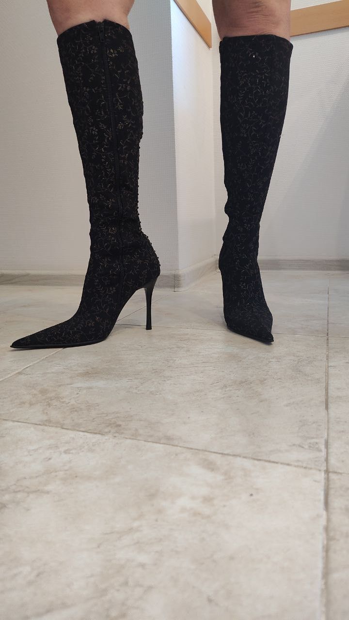 Other Designer Pointed Toe Boots Stiletto Heels US 6.5 / Eur 37 Size US 6.5 / IT 36.5 - 3 Thumbnail
