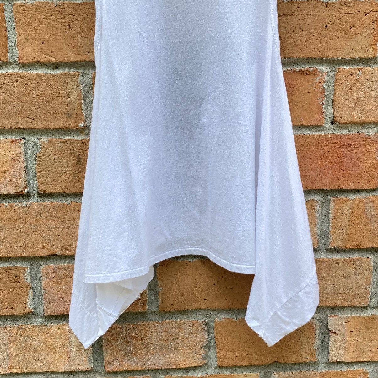 Sunao Kuwahara Sunao Kuwahara White Sleeveless Graphic Asymmetrical Hem Top Size M / US 6-8 / IT 42-44 - 9 Thumbnail