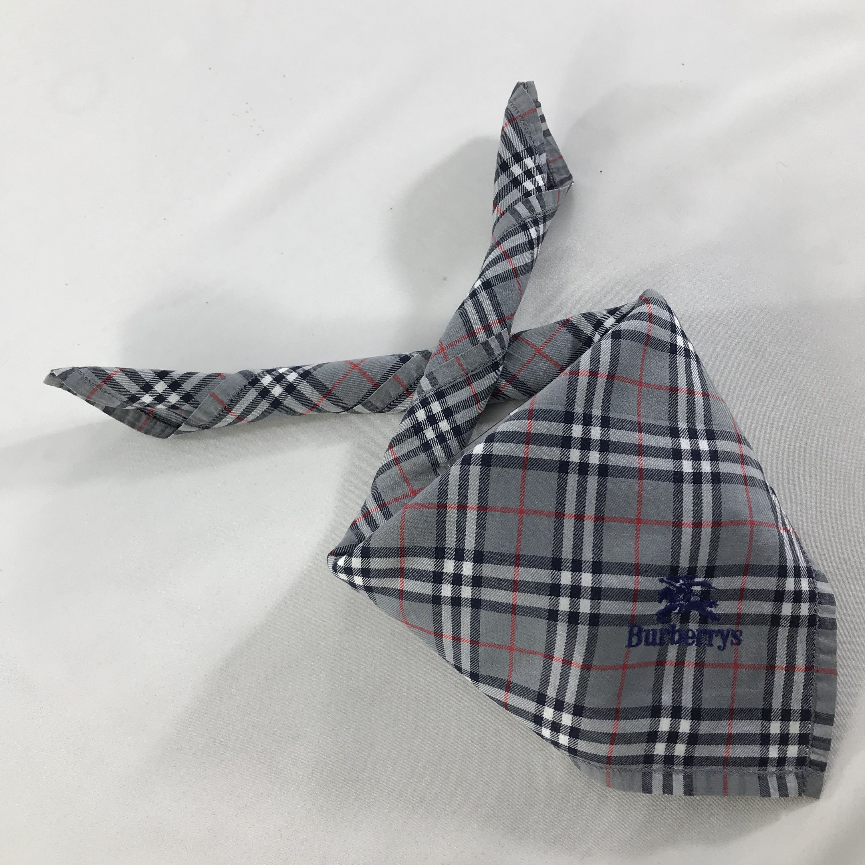 Burberry × Vintage Burberry Bandana / Handkerchief / Neckerchief - S1347 Size ONE SIZE - 4 Thumbnail