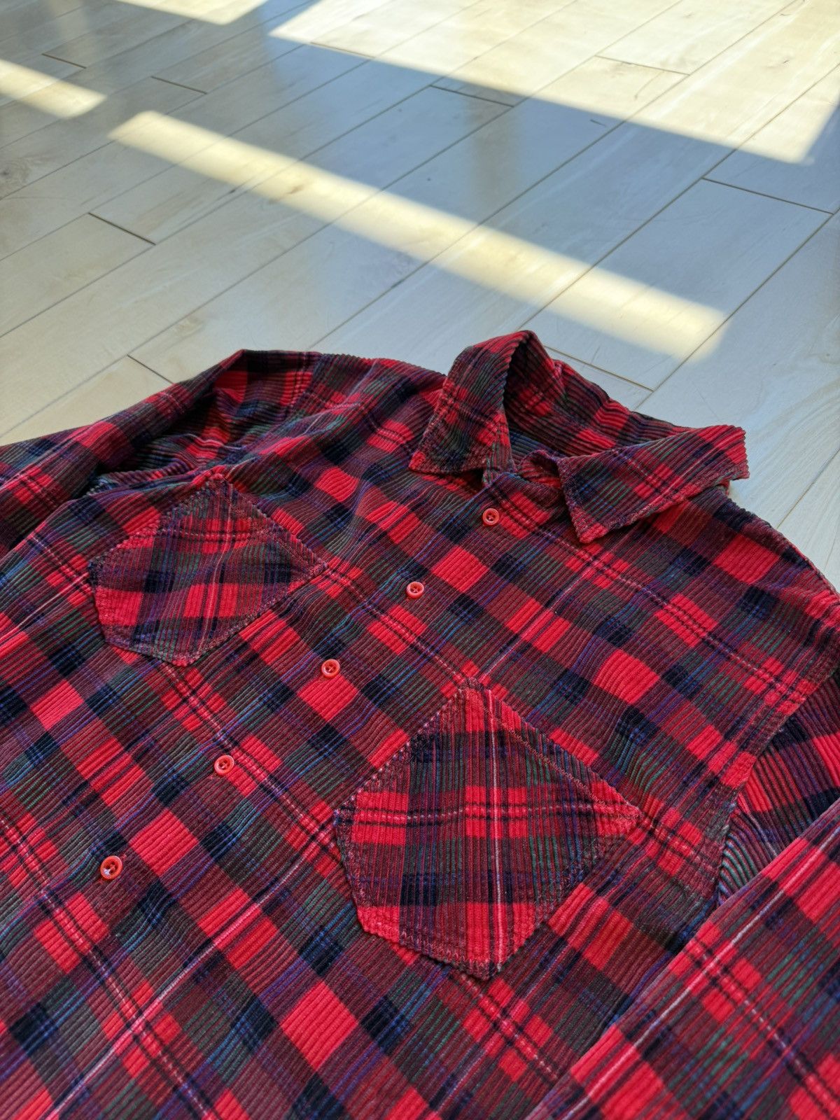 ERL Holiday Plaid Corduroy Button Up Size US L / EU 52-54 / 3 - 3 Thumbnail