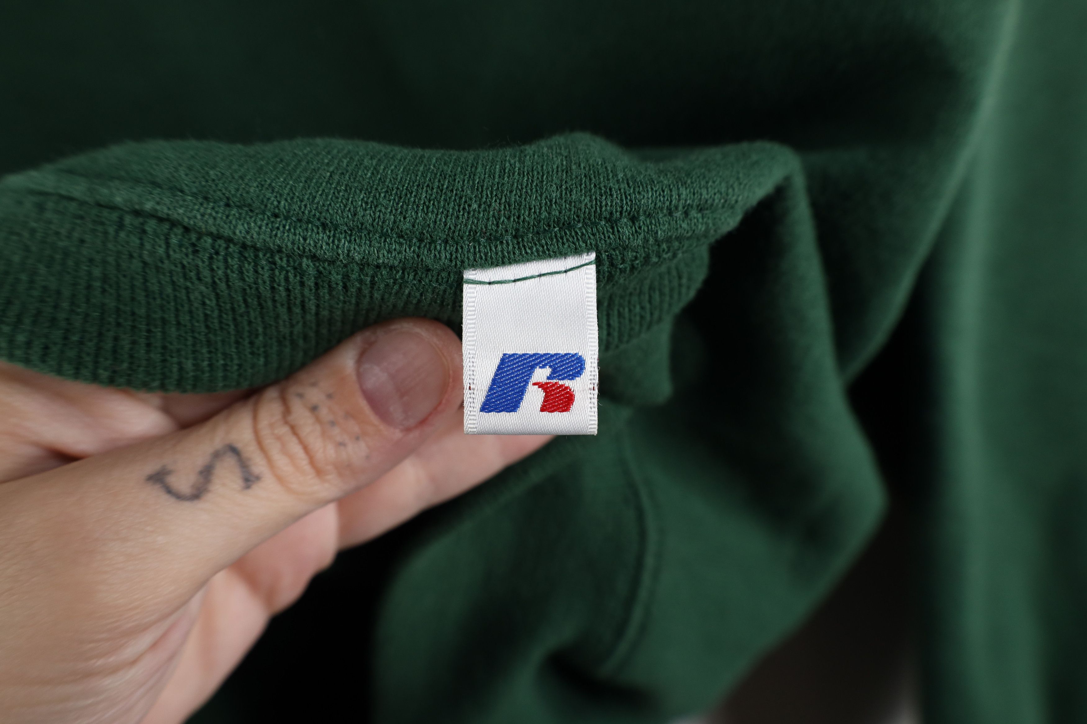 Russell Athletic Vintage 90s Russell Athletic Blank Crewneck Sweatshirt Green Size US L / EU 52-54 / 3 - 4 Thumbnail