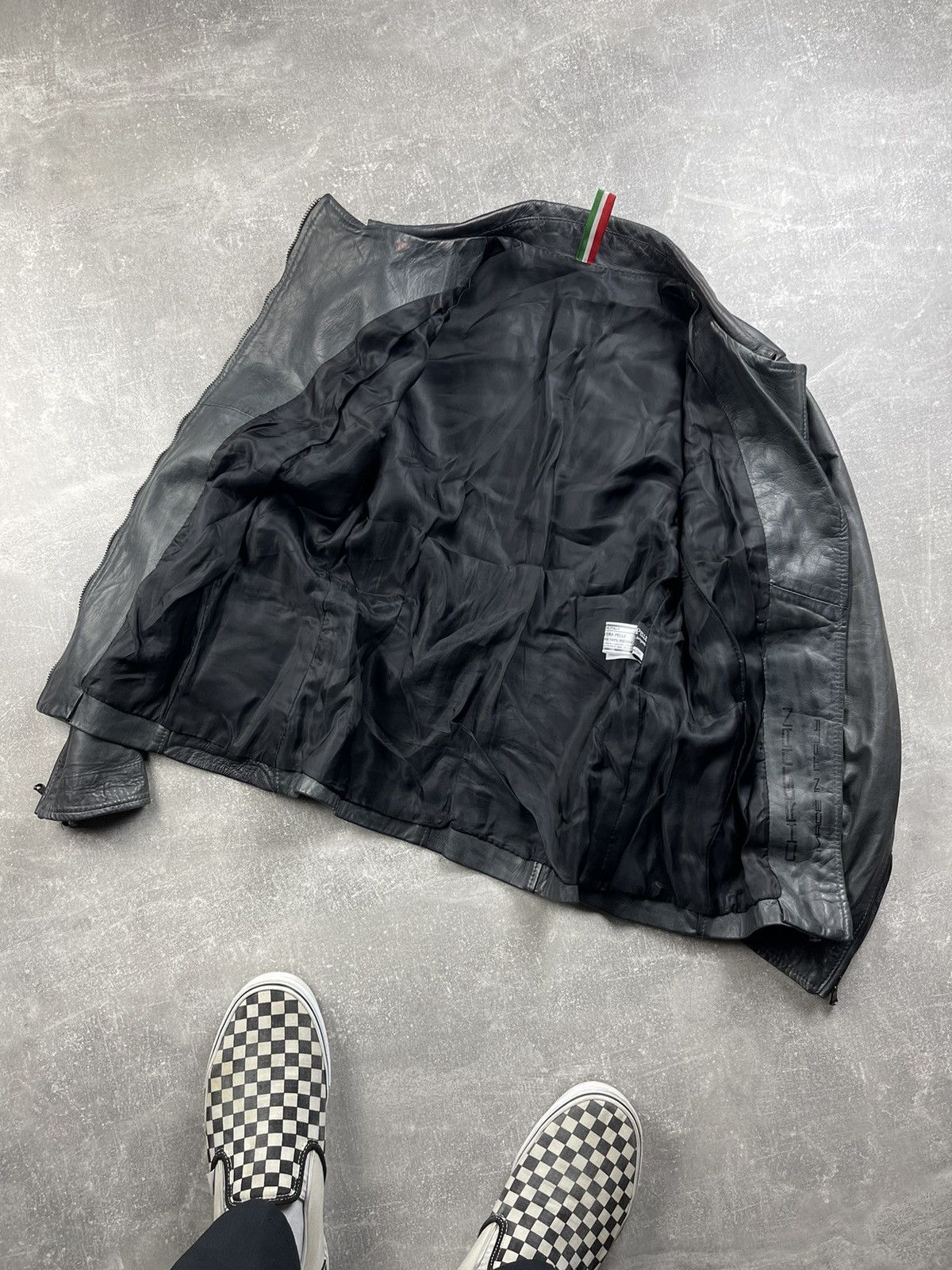 Seditionaries Avant Garde Italian Women's Zip Belted Gray Leather Jacket Size L / US 10 / IT 46 - 11 Thumbnail