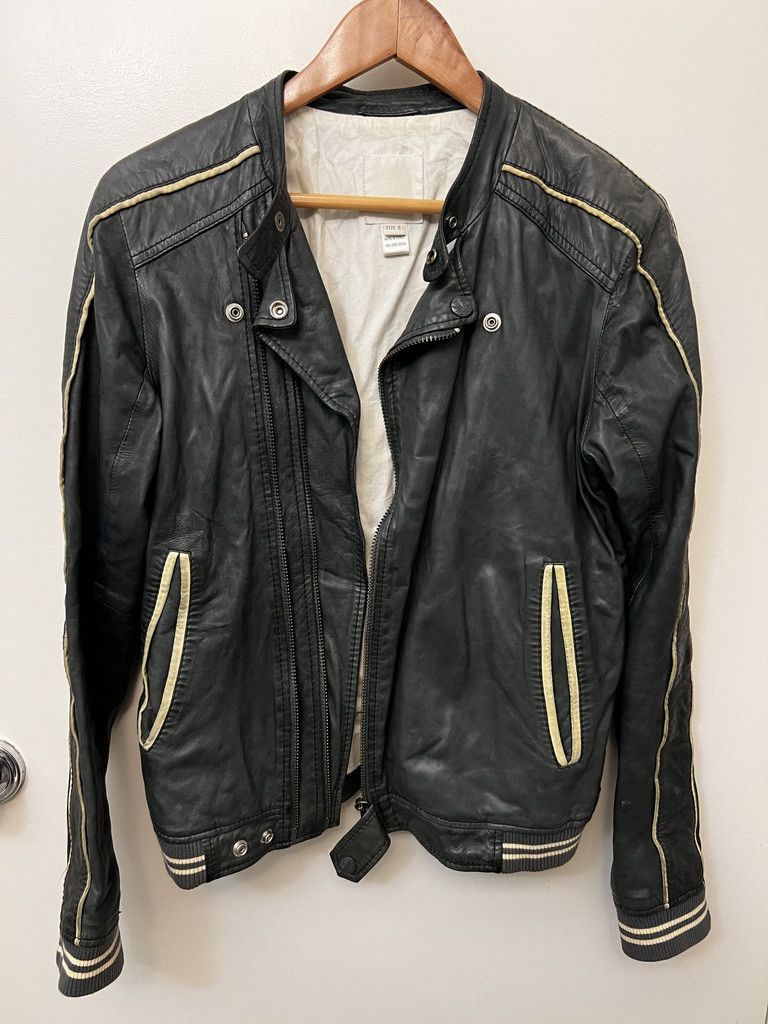 Diesel Military Olive Green Lamb Leather Jacket Mens Small S Size US S / EU 44-46 / 1 - 1 Thumbnail