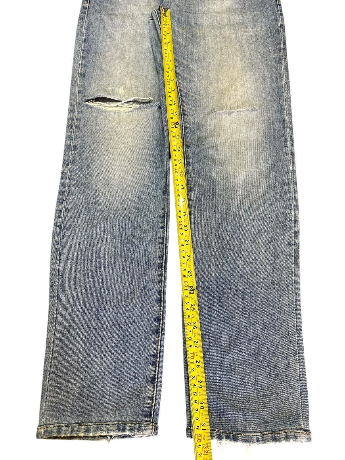 Philipp Plein Philipp Plein Blue Faded Wash Distress Style Jeans Size US 31 - 15 Thumbnail
