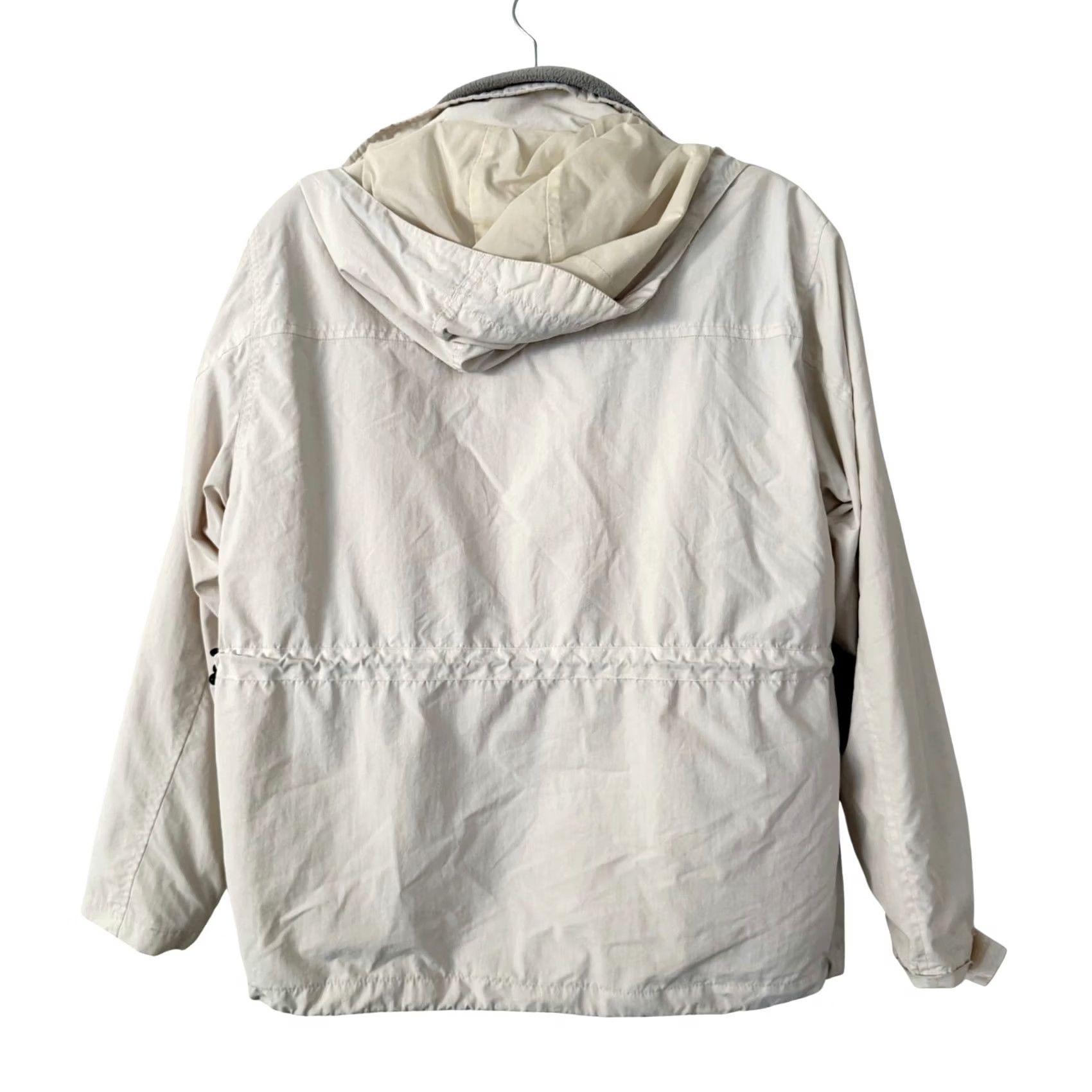 Vintage Women's White Sierra 2-in-1 Fleece + Water Resistant Windbreaker Snow Jacket-Med Size M / US 6-8 / IT 42-44 - 7 Thumbnail