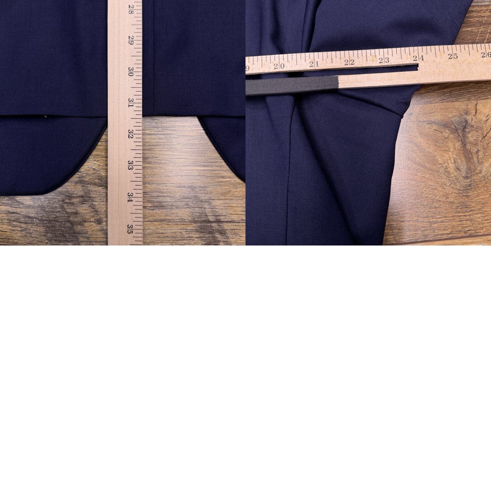 Nordstrom Nordstrom Sport Coat Blue Navy Wool Elastane 46 Long Notch Lapel Slim Fit Single-Breasted 2-Button Dry Clean Only Vent Blazer Men Size 46R - 10 Thumbnail