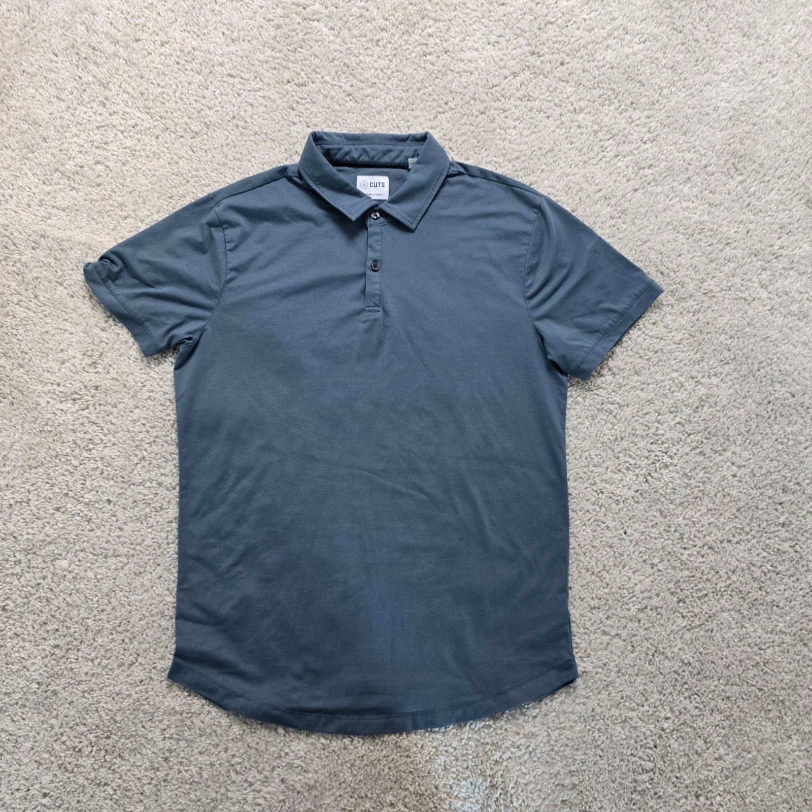 Other Cuts Clothing Mens Large Blue Pique Polo Designer Golf Clean Size US L / EU 52-54 / 3 - 2 Thumbnail