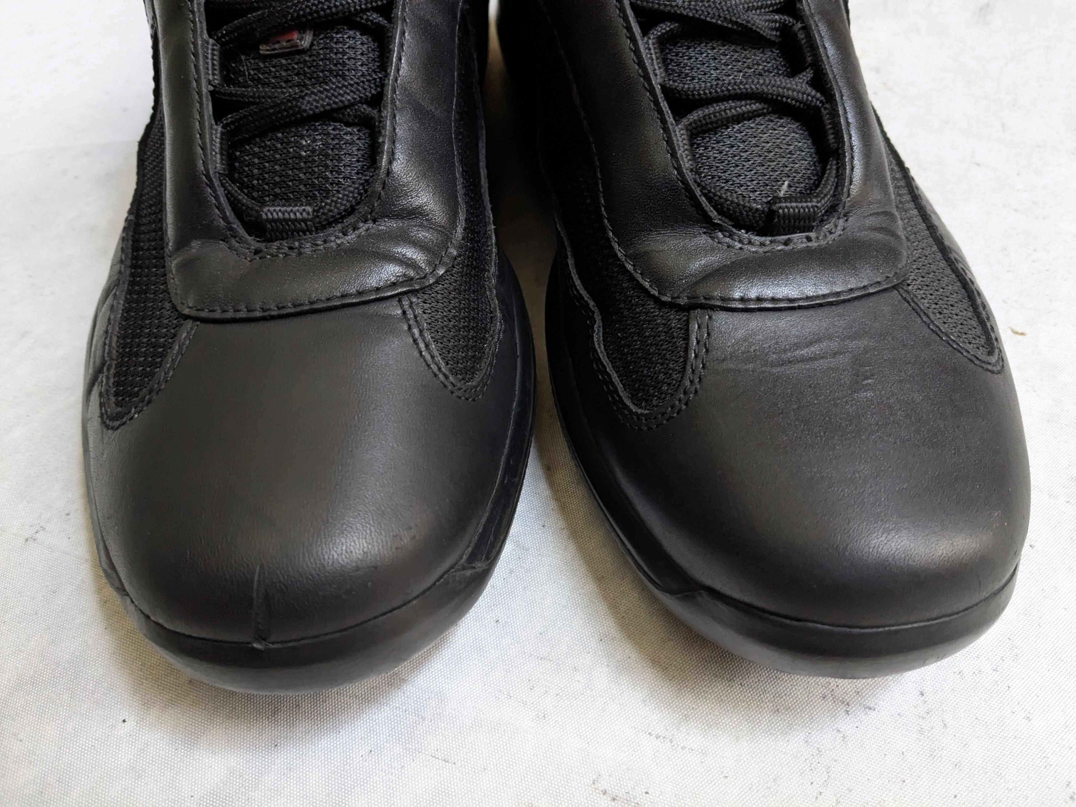 Prada Prada America's Cup Sneakers Black 9 Low Tops Leather Red Size US 9 / EU 42 - 5 Thumbnail