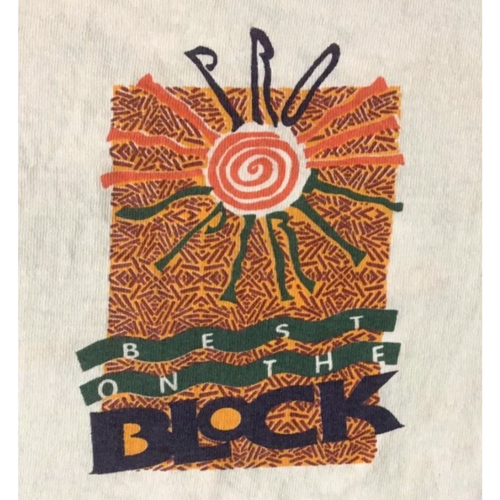 Vintage VINTAGE 90s Best On The Block Volleyball Faded Shirt XL White Men Short Sleeve T-Shirt Grunge Abstract School Track & Field USA Size US XL / EU 56 / 4 - 4 Thumbnail