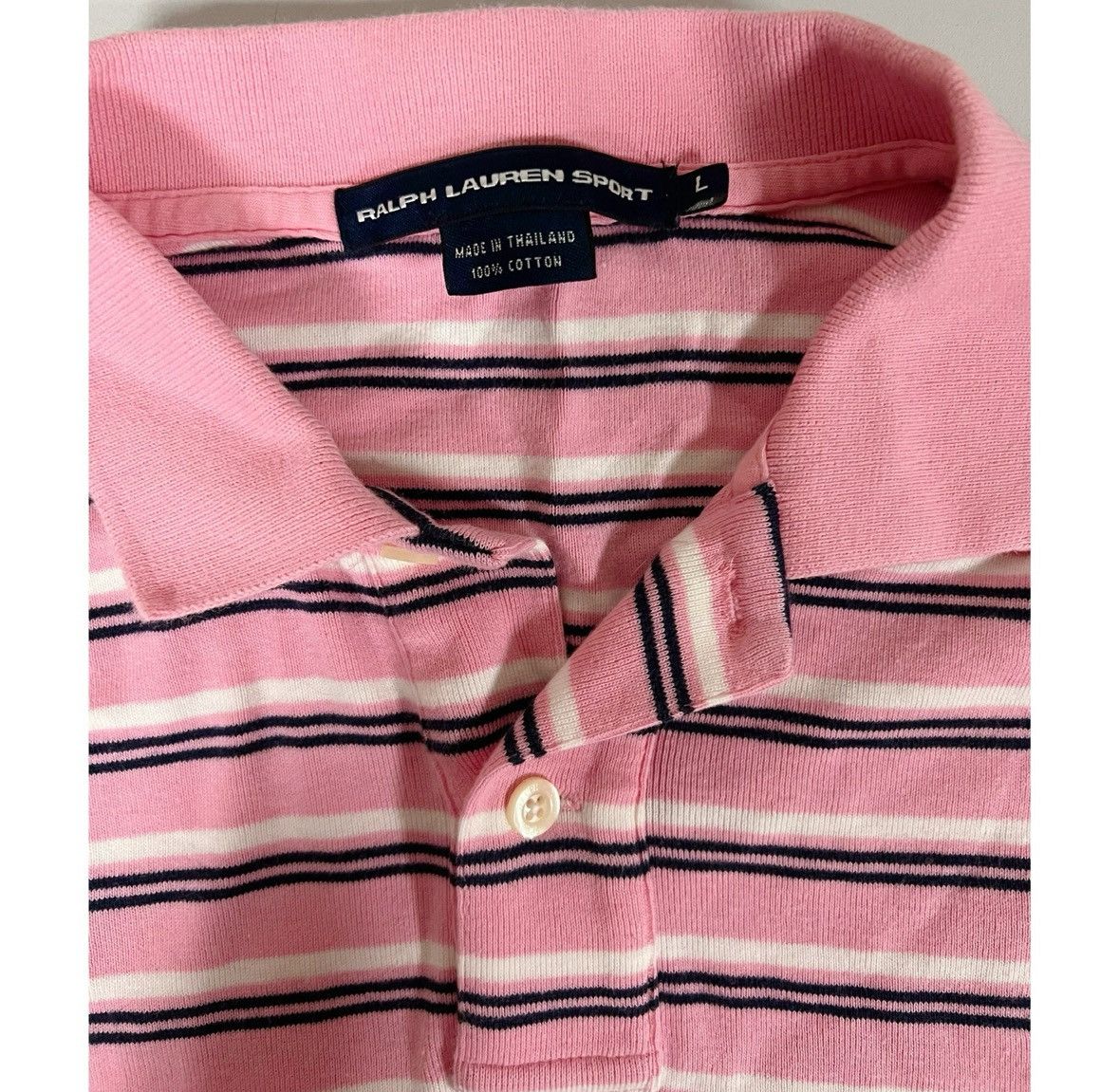 Ralph Lauren Ralph Lauren Pink Striped Collared Polo Shirt Top Size L 🎀✨ Size US L / EU 52-54 / 3 - 3 Thumbnail