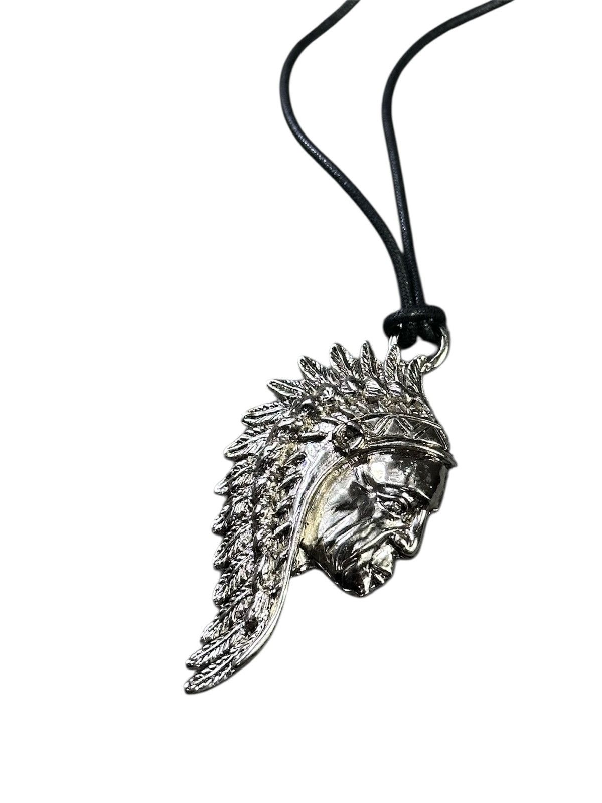 Vintage 2000s JAPANESE MADE NATIVE INDIAN HEAD NECKLACE Size ONE SIZE - 2 Thumbnail