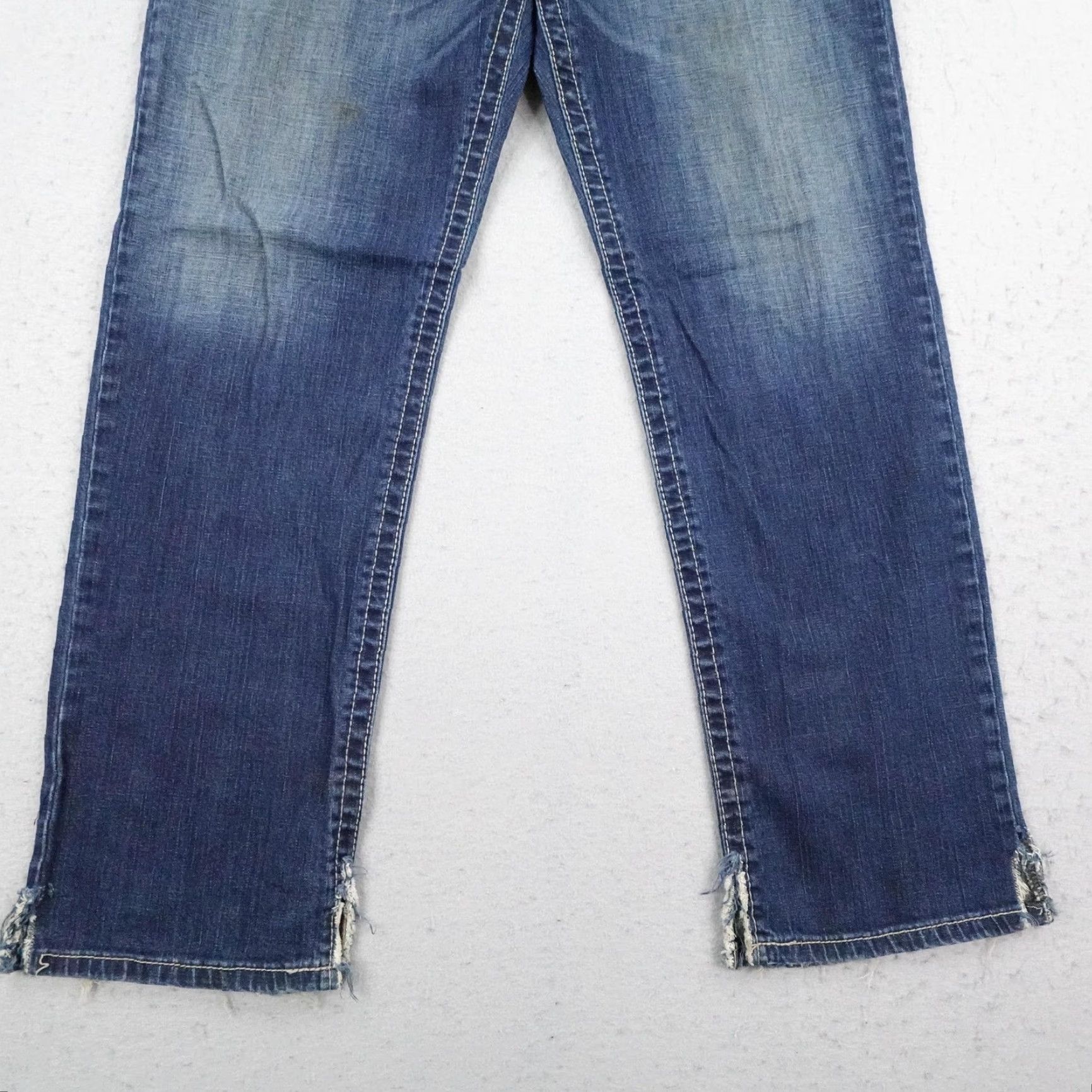 Denime Cinch Sawyer Jeans Mens 30x32 Blue Denim Straight 5-Pocket Western Whisker Faded Size US 30 / EU 46 - 3 Thumbnail