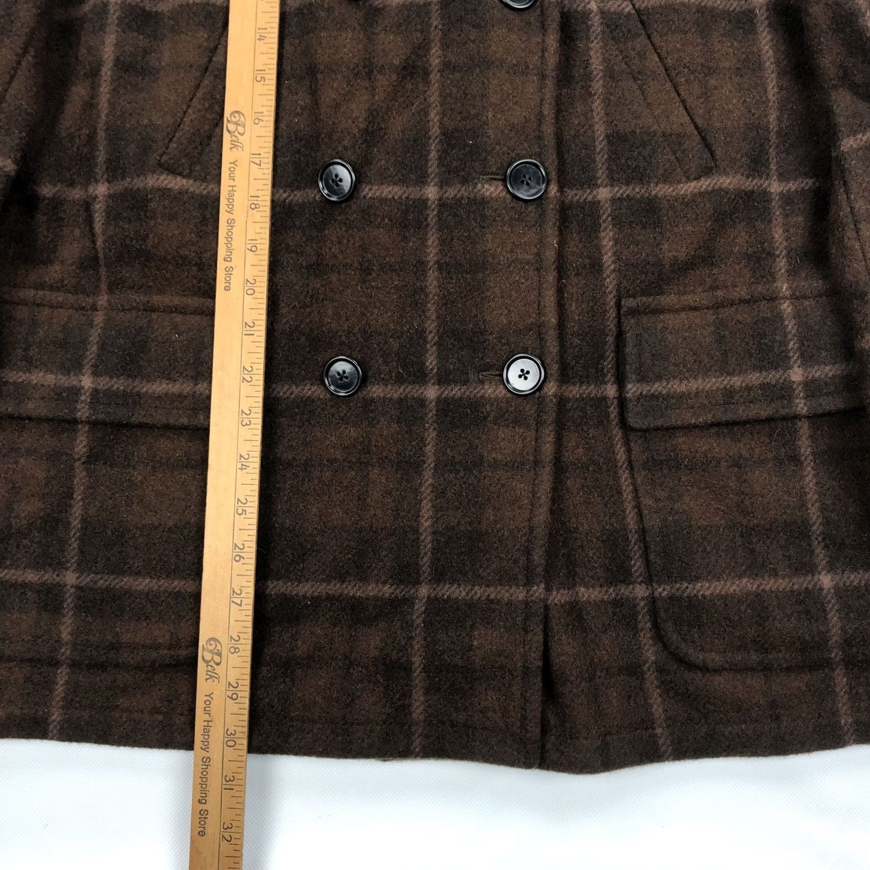 Ralph Lauren Ralph Lauren Women's Coat Plaid Wool Double Breasted Pea Coat Jacket Size 8 Wool Blended Outdoor Fall Winter Cleated Pockets Buttoned - Mens Size M / US 6-8 / IT 42-44 - 6 Thumbnail