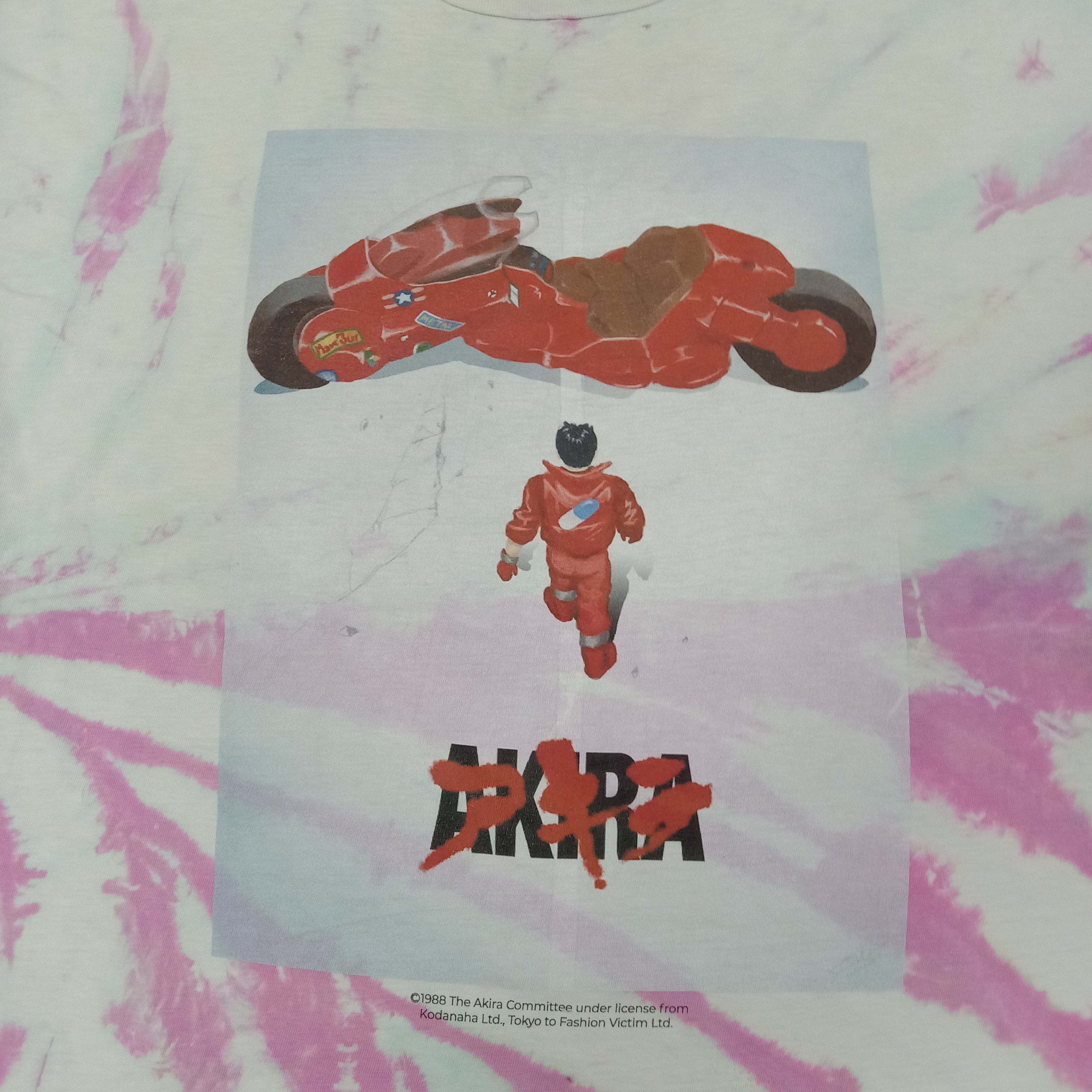 Hanes Akira 90s Japanese Anime Tie Dye Tshirt C259N15 Size US XL / EU 56 / 4 - 2 Thumbnail