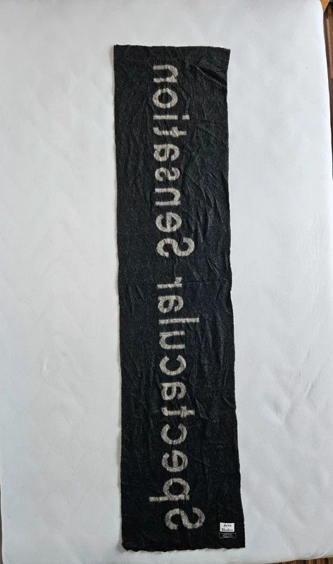 Acne Studios Gray black scarf acne studios lambswool Size ONE SIZE - 3 Thumbnail