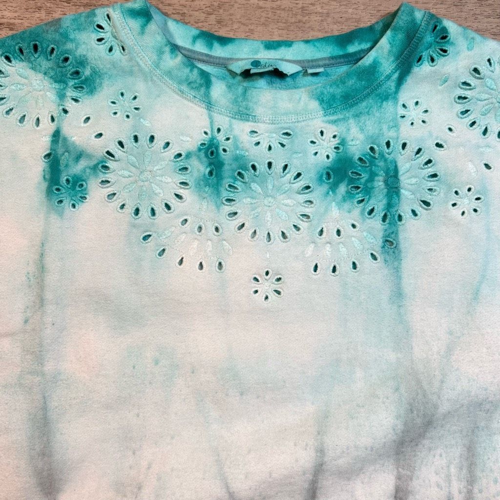 Boden Boden Arabella Eyelet Ombré Tie-dyed Crewneck Pullover Sweatshirt, Women’s Small Size S / US 4 / IT 40 - 10 Thumbnail