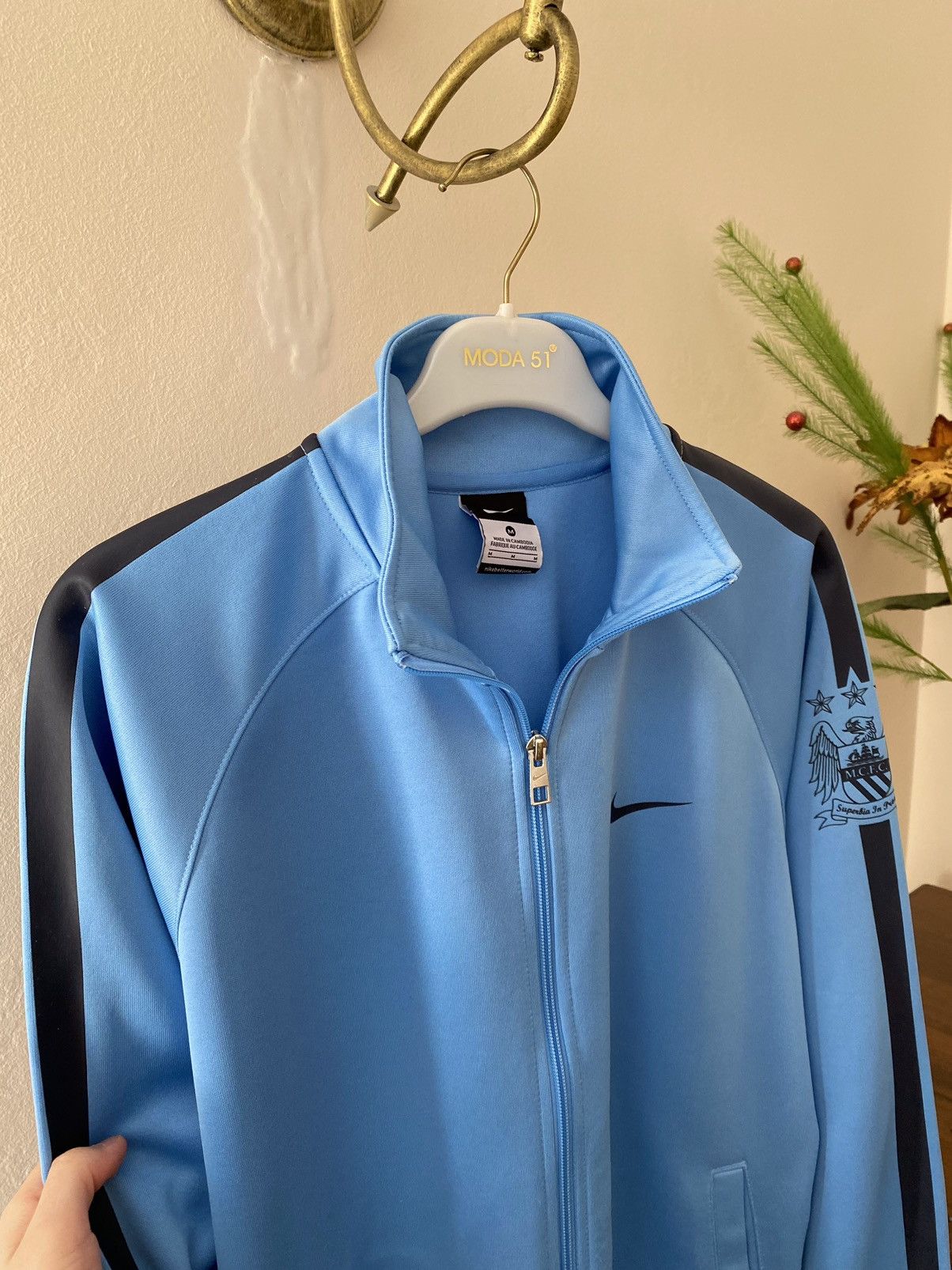 Nike × Vintage Vintage Nike Manchester City Soccer Track Jacket Size US M / EU 48-50 / 2 - 3 Thumbnail