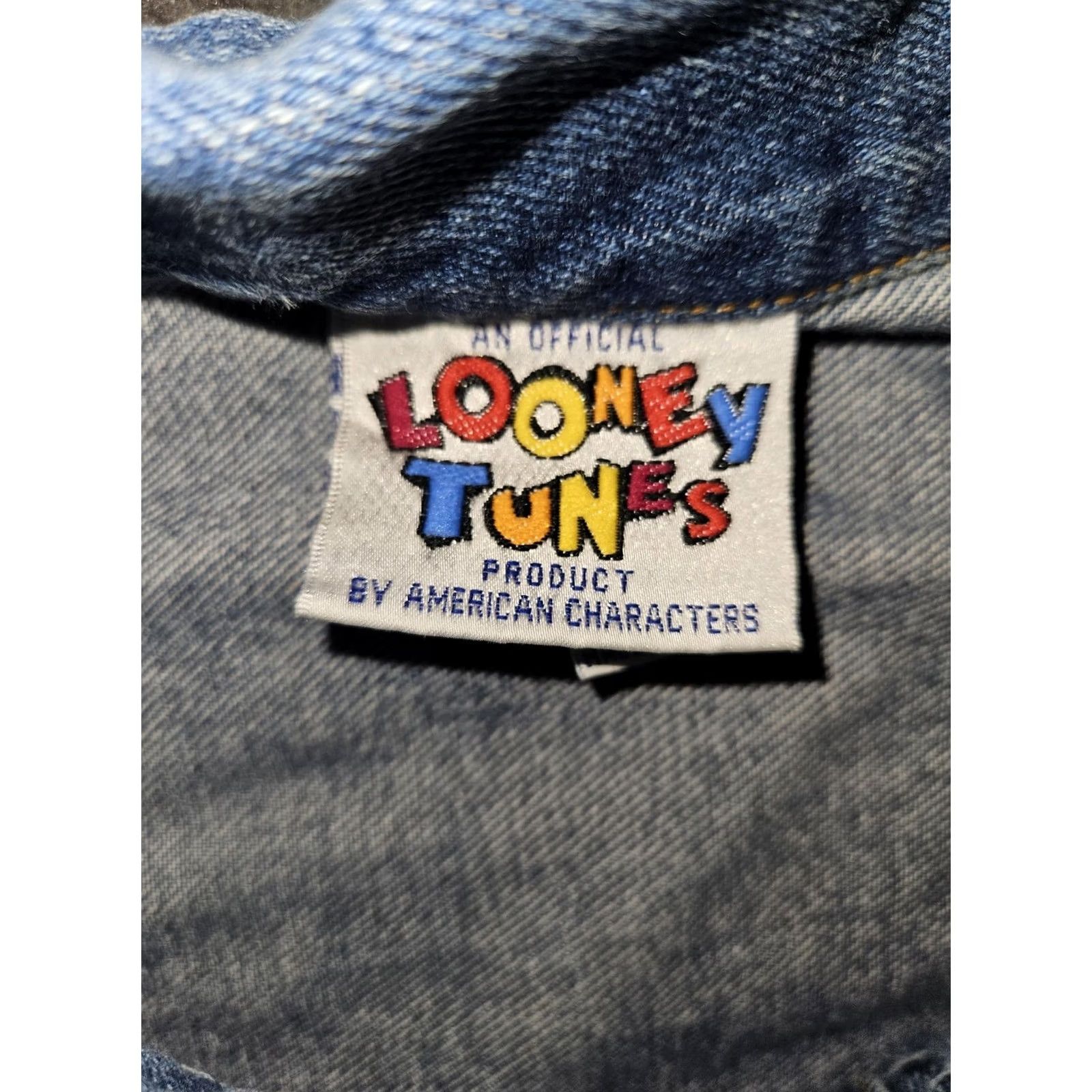 Vintage VINTAGE Looney Tunes Tweety Jacket Womens XL Blue Denim Embroidered Cartoon 90s Size XL / US 12-14 / IT 48-50 - 3 Thumbnail