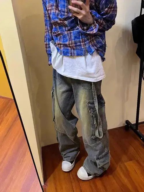 Japanese Brand × Jean Vintage washed multi-pocket cargo jeans Size US 32 / EU 48 - 2 Thumbnail