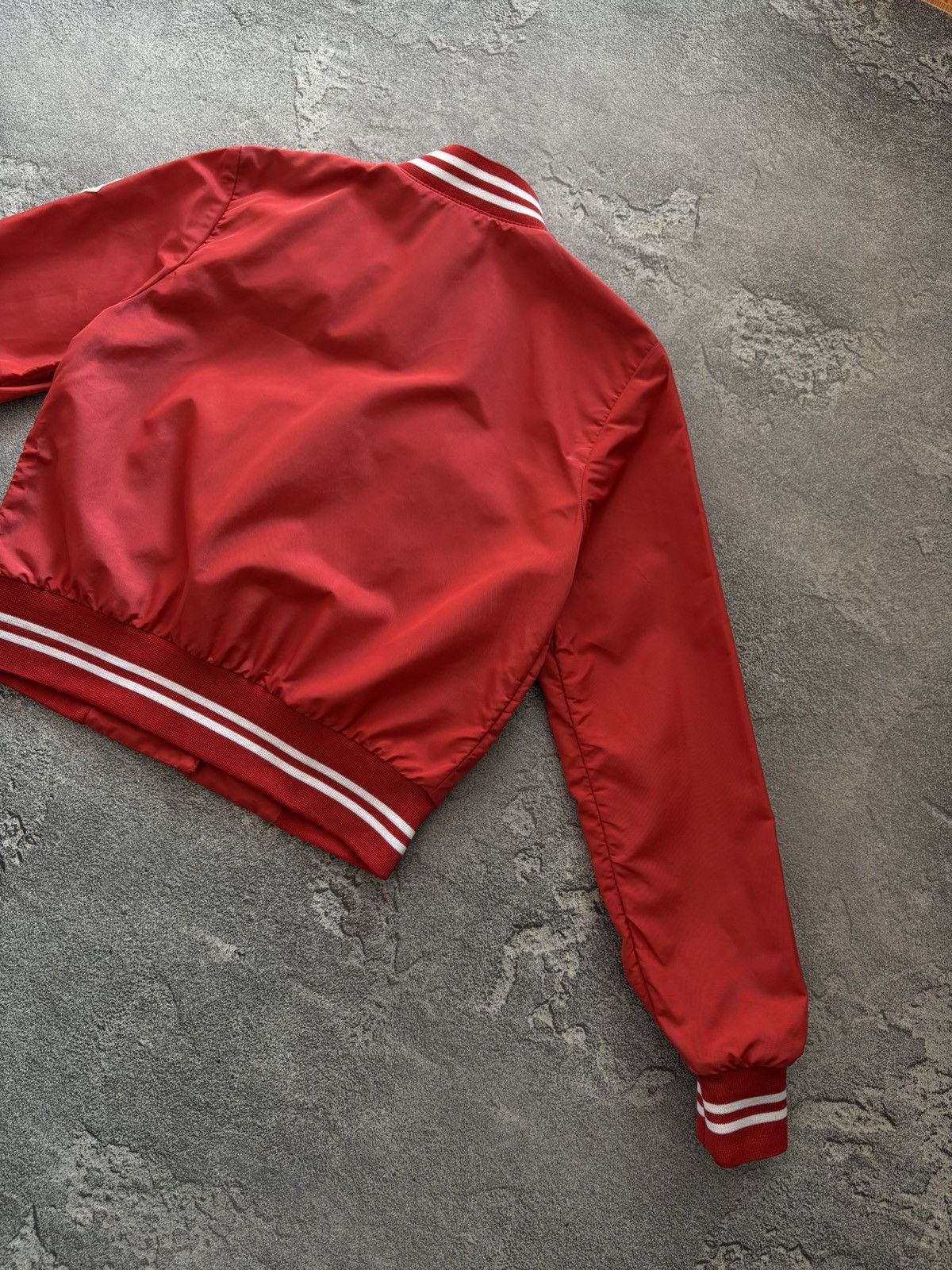 Moncler Moncler Red Nylon Varsity Bomber Jacket Snap Button Up sz 0 Size XS / US 0-2 / IT 36-38 - 12 Thumbnail