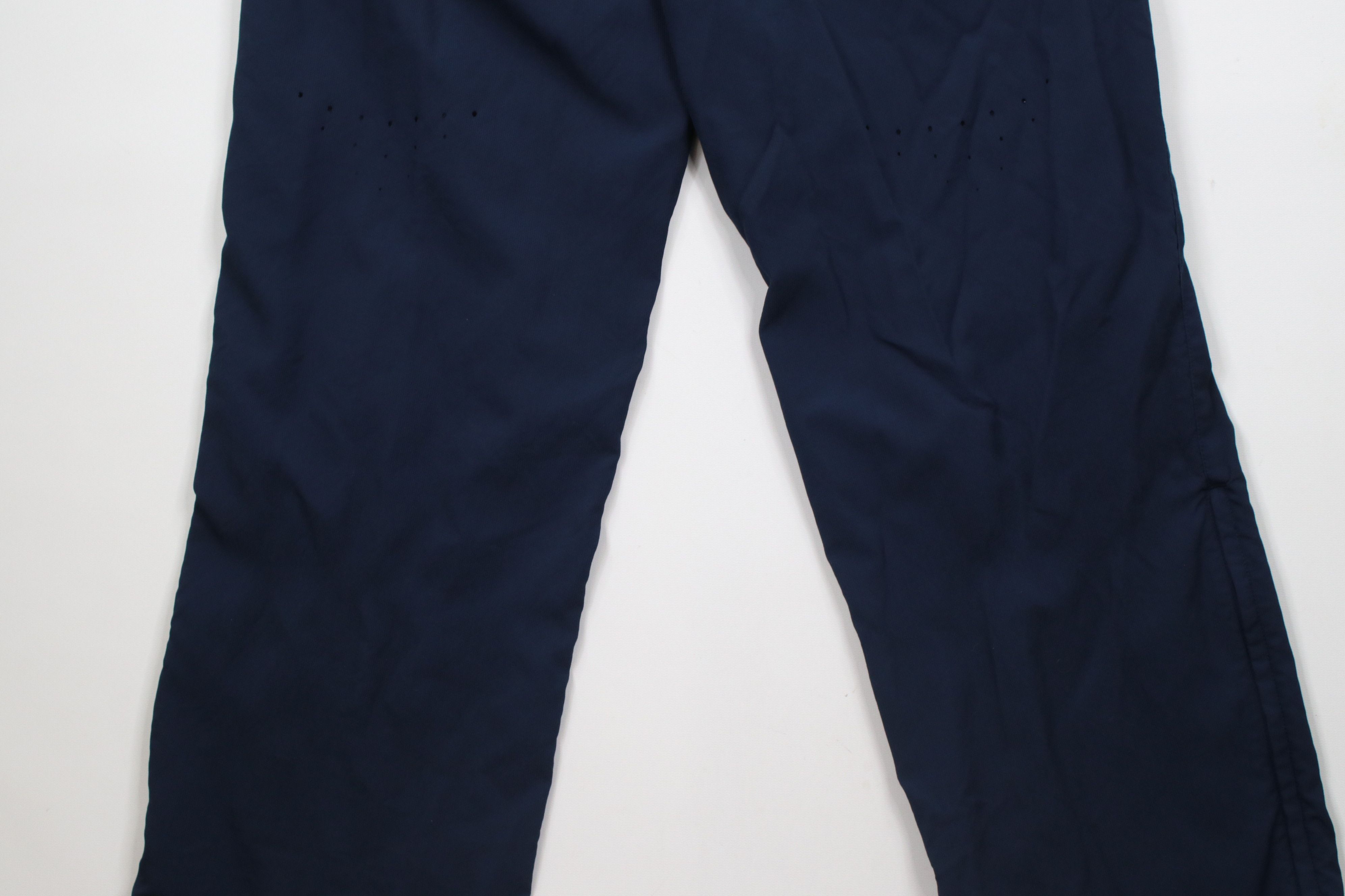 Nike × Vintage Vintage Y2K Nike Mini Swoosh Ribbed Wide Leg Pants Blue Size US 38 / EU 54 - 11 Thumbnail