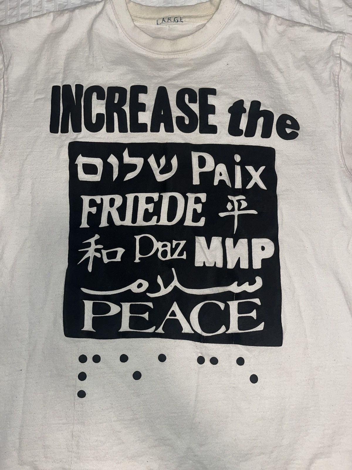 Cactus Plant Flea Market CPFM increase the peace t-shirt. Colour: White Size US L / EU 52-54 / 3 - 2 Thumbnail
