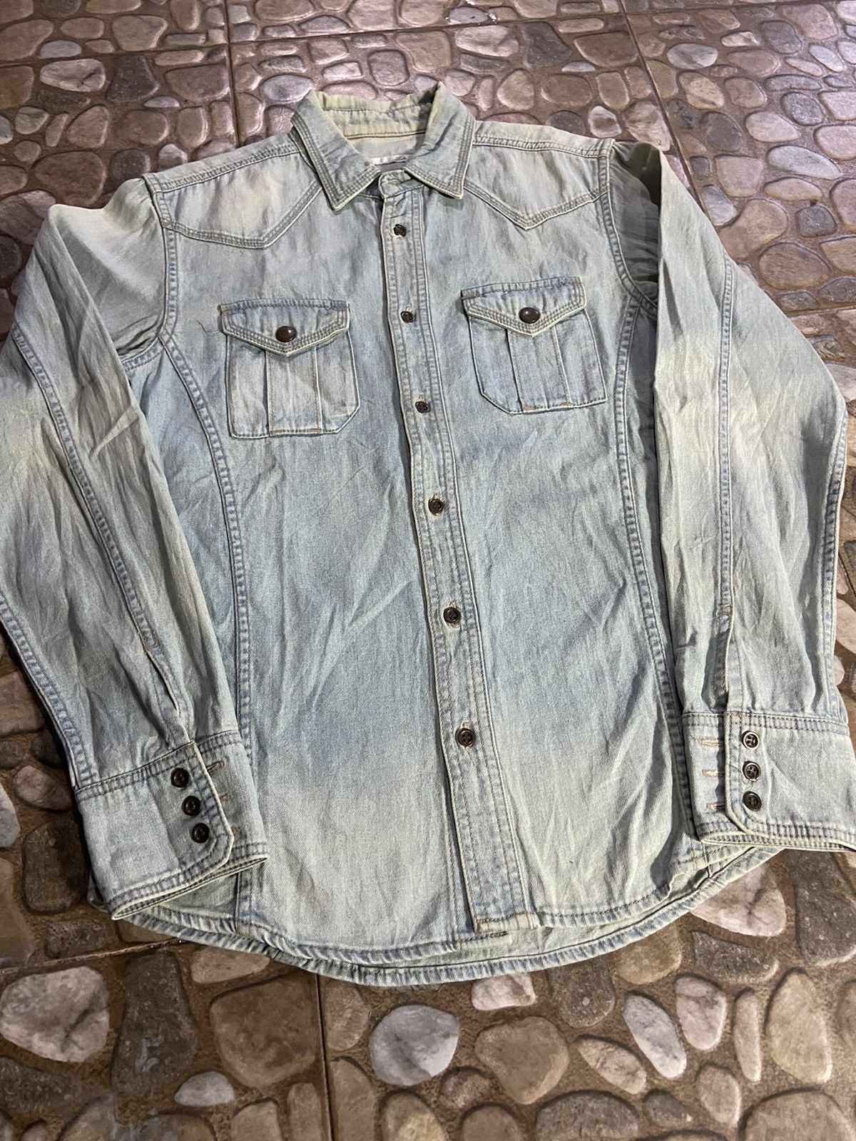 Issey Miyake VTG Tete home by issey miyake long shirt denim Size US M / EU 48-50 / 2 - 2 Thumbnail