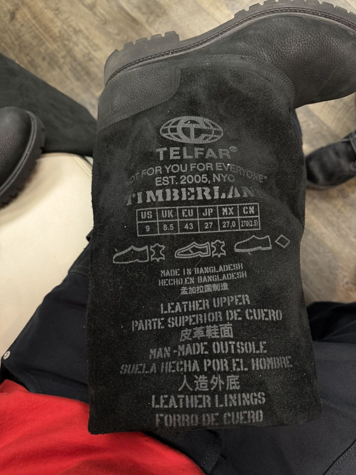 Telfar Timberland Tall Pull Up Boot Black Size US 9 / EU 42 - 9 Thumbnail