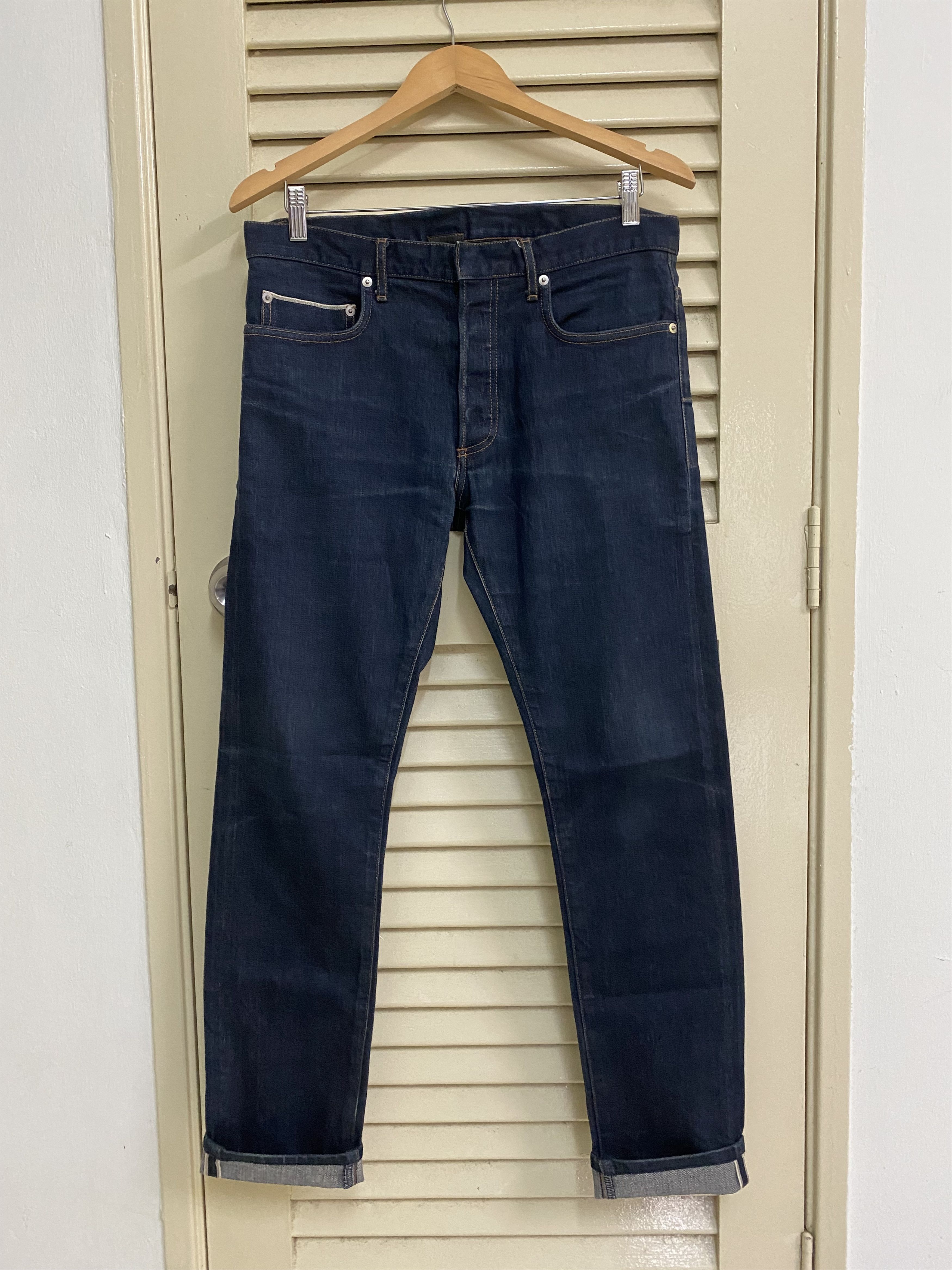 Dior 05 Hedi Slimane Dior Homme Raw Indigo Silver Selvedge Denim Size US 32 / EU 48 - 3 Thumbnail